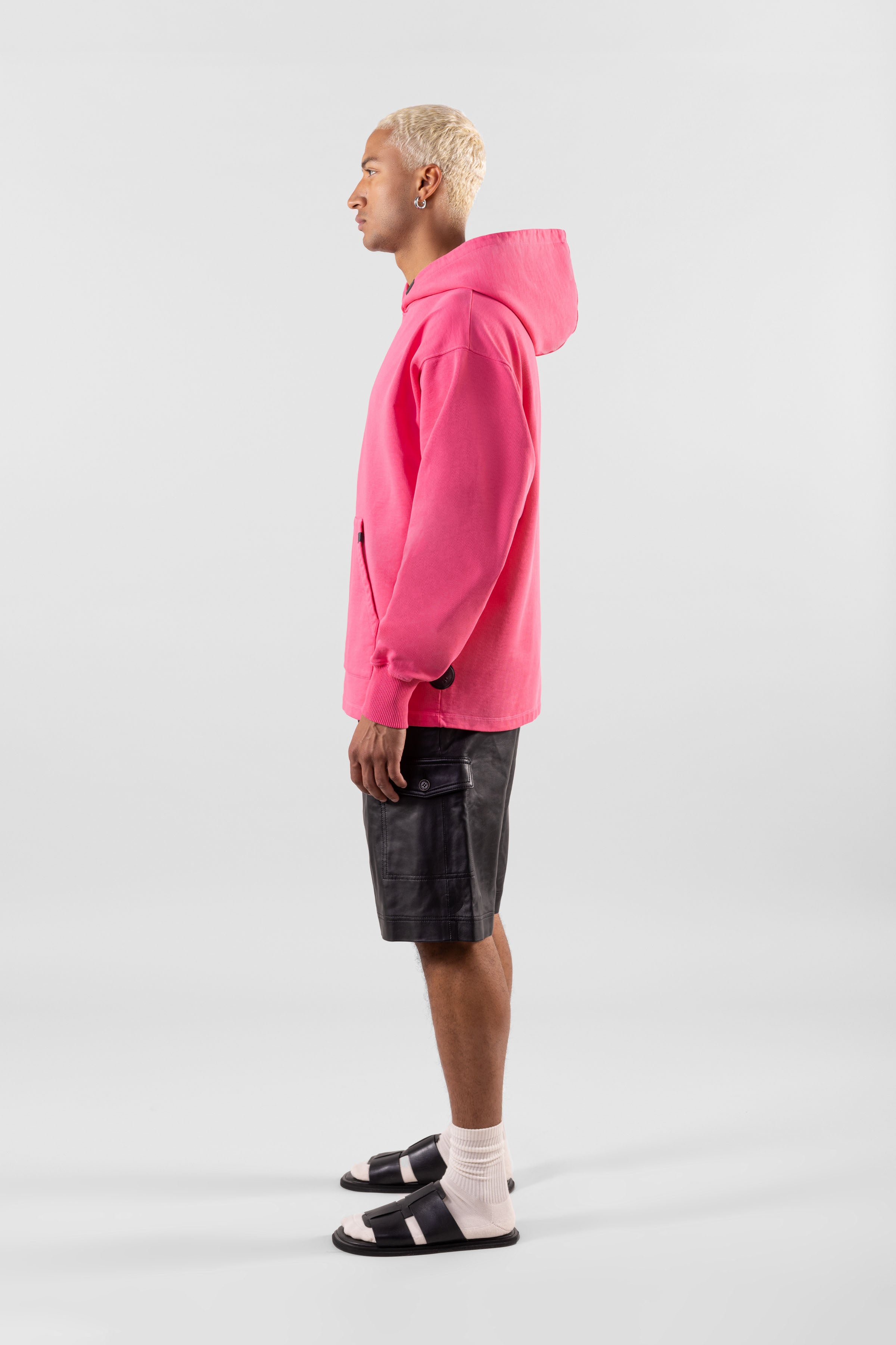 88 Ravers Hoodie - Washed Acid Pink Men's Pullover | Streetwear Fashion for Concerts & Festivals