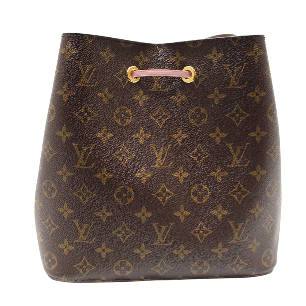 Authentic Louis Vuitton Monogram Pink NeoNoe Drawstring Bucket Bag - Luxury Shoulder Handbag for Women, Perfect for Date Night, Shopping & Travel Accessories