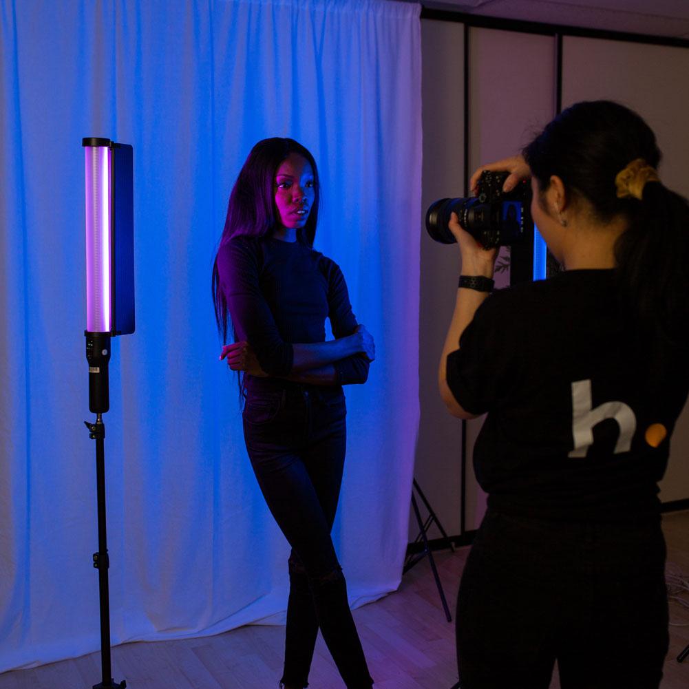 Godox LC500R RGB LED Light Wand with Stand Kit - Dual Color & Brightness Adjustable for Photography, Videography, and YouTube Content Creation