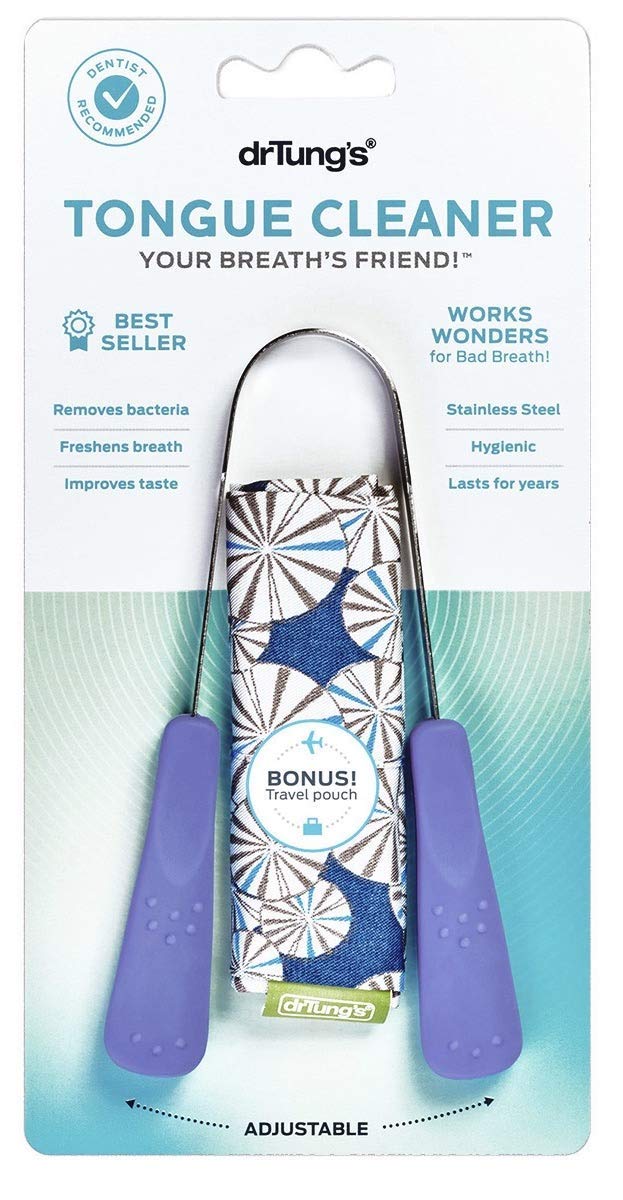 Dr. Tung's Stainless Steel Tongue Cleaner - 2 Pack | Fresh Breath Oral Hygiene Tool for Bad Breath, Plaque Removal & Tongue Cleaning | Perfect for Daily Dental Care Routine & Travel