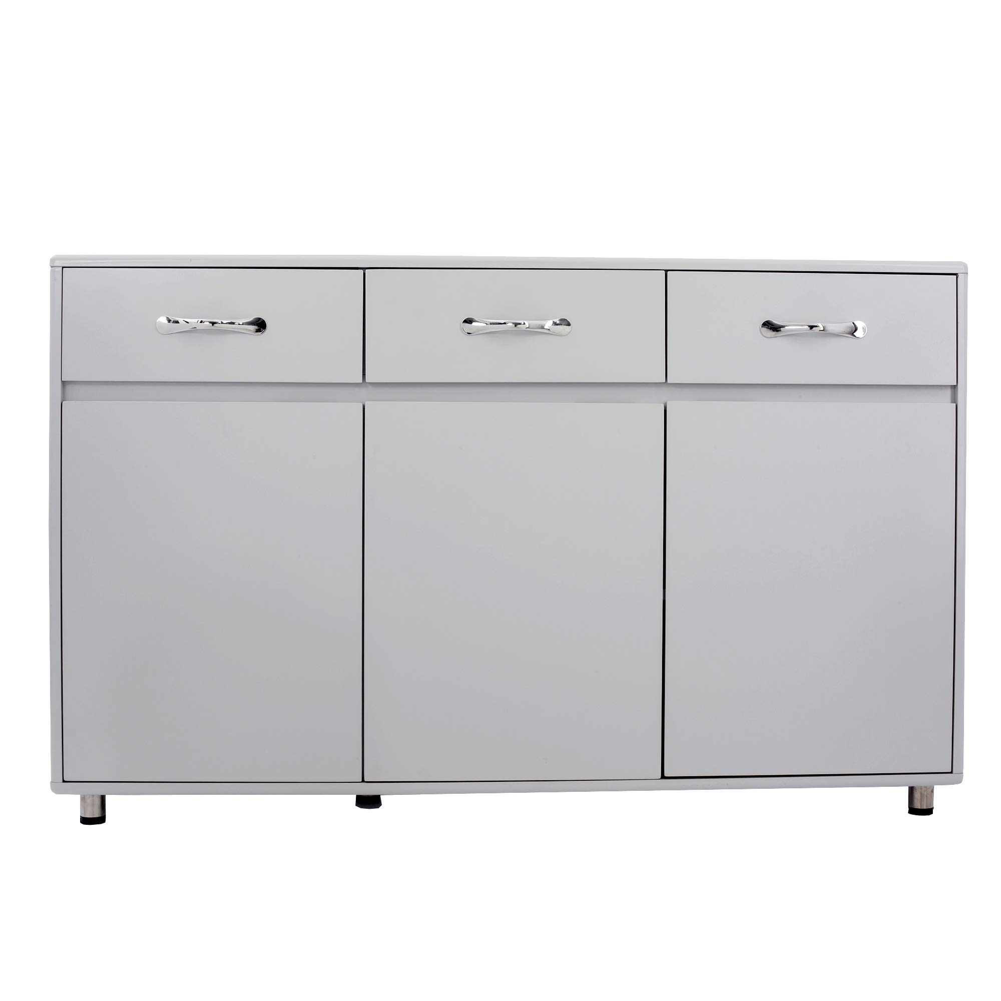3-Door Entryway Storage Cabinet with Large Capacity - Gray Floor Cabinet for Shoes, Coats & Home Organization | Perfect for Hallway, Living Room & Bedroom