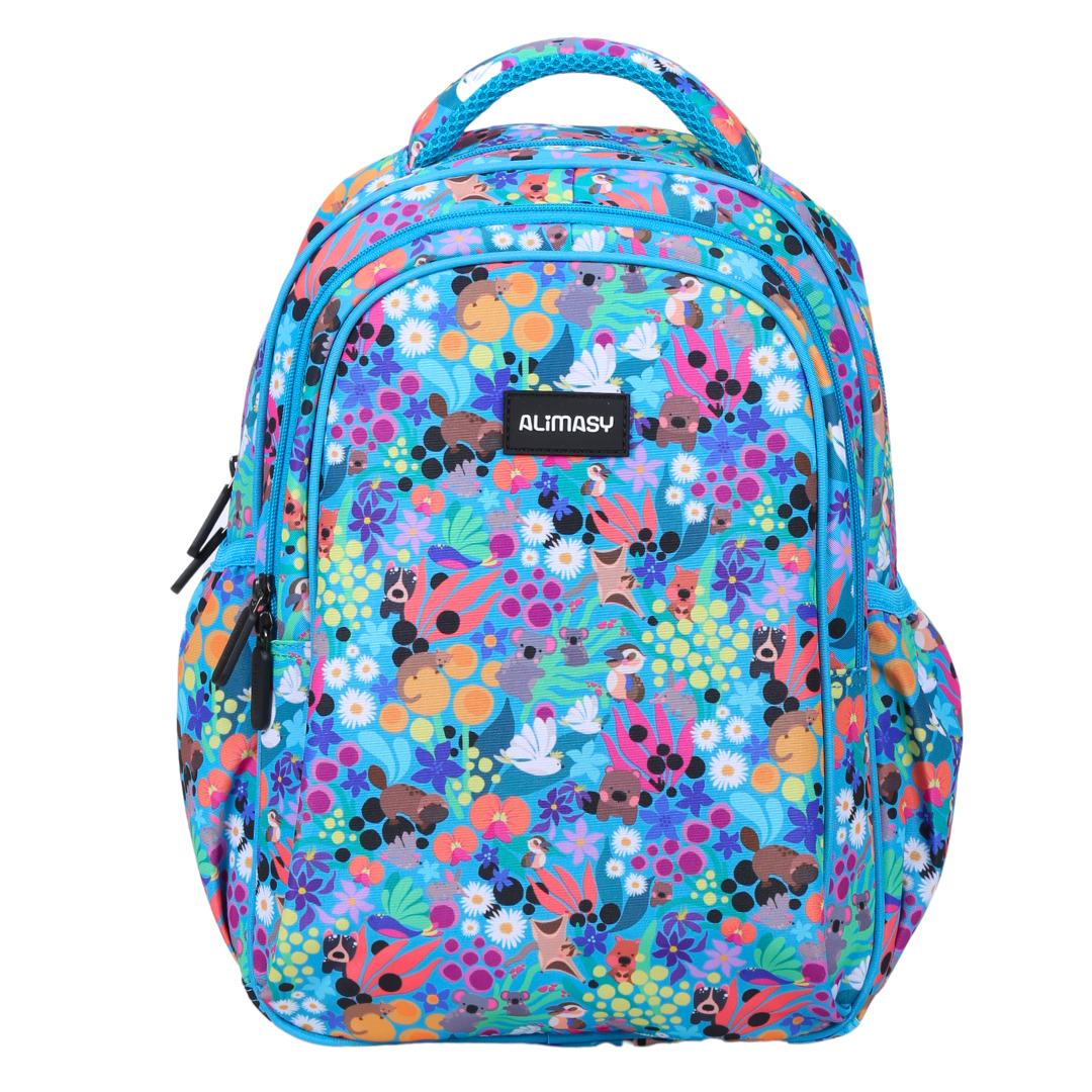 Cute Australian Animals Themed Backpack for Kids - Kangaroo Koala Print School Bag for Boys & Girls - Perfect for Preschool, Daycare & Travel Adventures