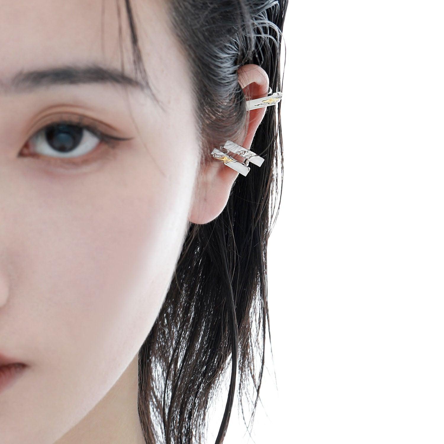 Starfall Y2K Ear Clips - Trendy 2000s Retro Fashion Earrings for Women & Girls | Perfect for Parties, Concerts & Everyday Wear