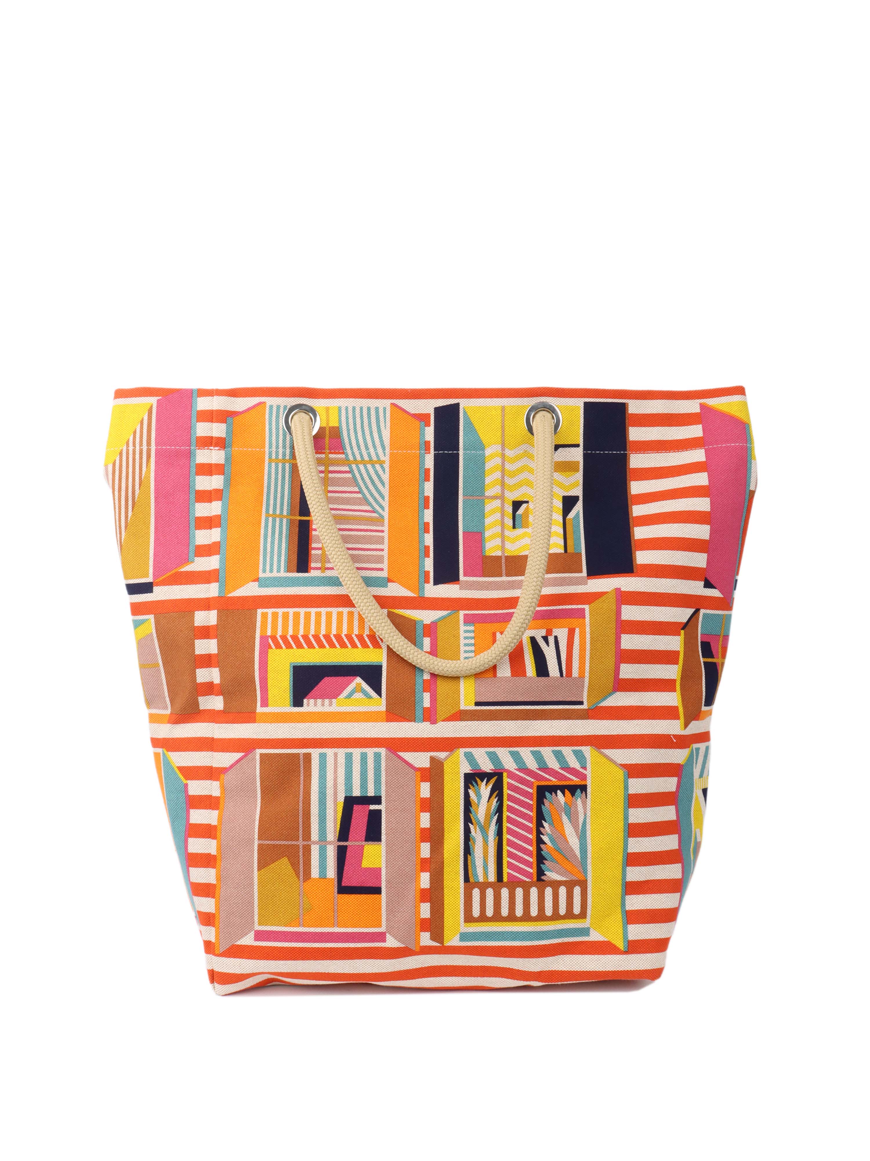 Hermes From My Window Beach Bag - Stylish Tote for Women, Summer Travel, Pool & Beach Accessories | Perfect for Vacation, Shopping & Outdoor Activities