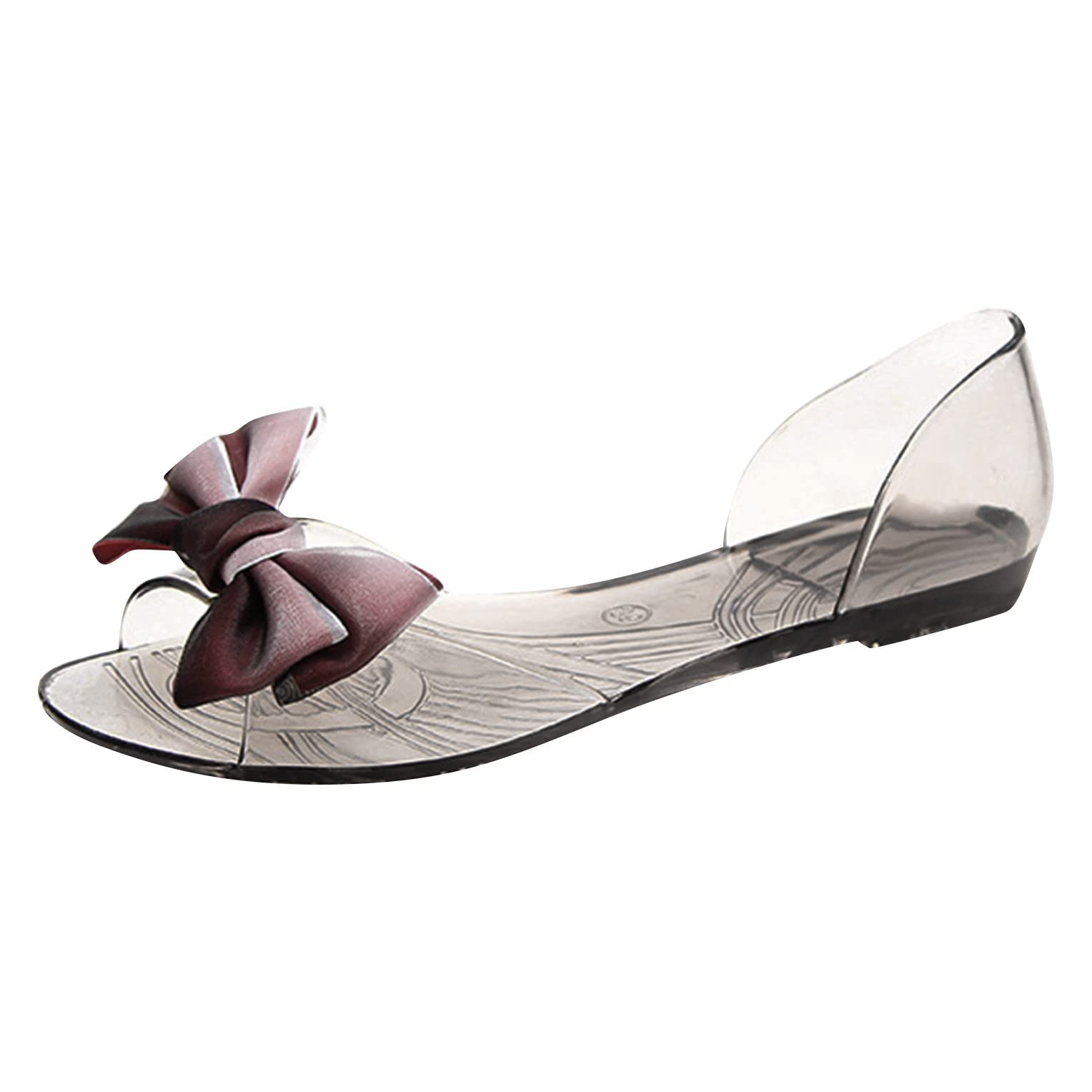 Jelly Mouth Fashion Summer Women's Sandals - Flat Bottom Fish Fat Sandals for Women in Black | Comfortable Beach Shoes for Vacation, Walking & Casual Outfits