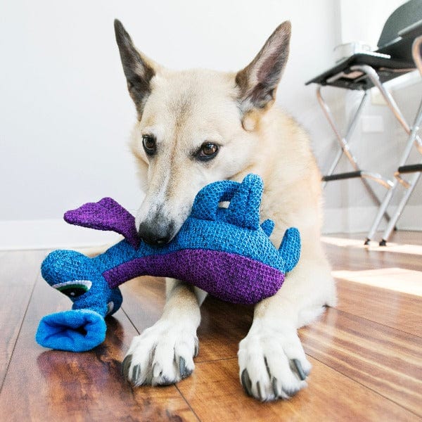 KONG Woozles Blue Interactive Dog Toy for Chewing & Play - Durable Puppy Chew Toy for Small & Medium Dogs - Perfect for Fetch, Training & Teething Relief