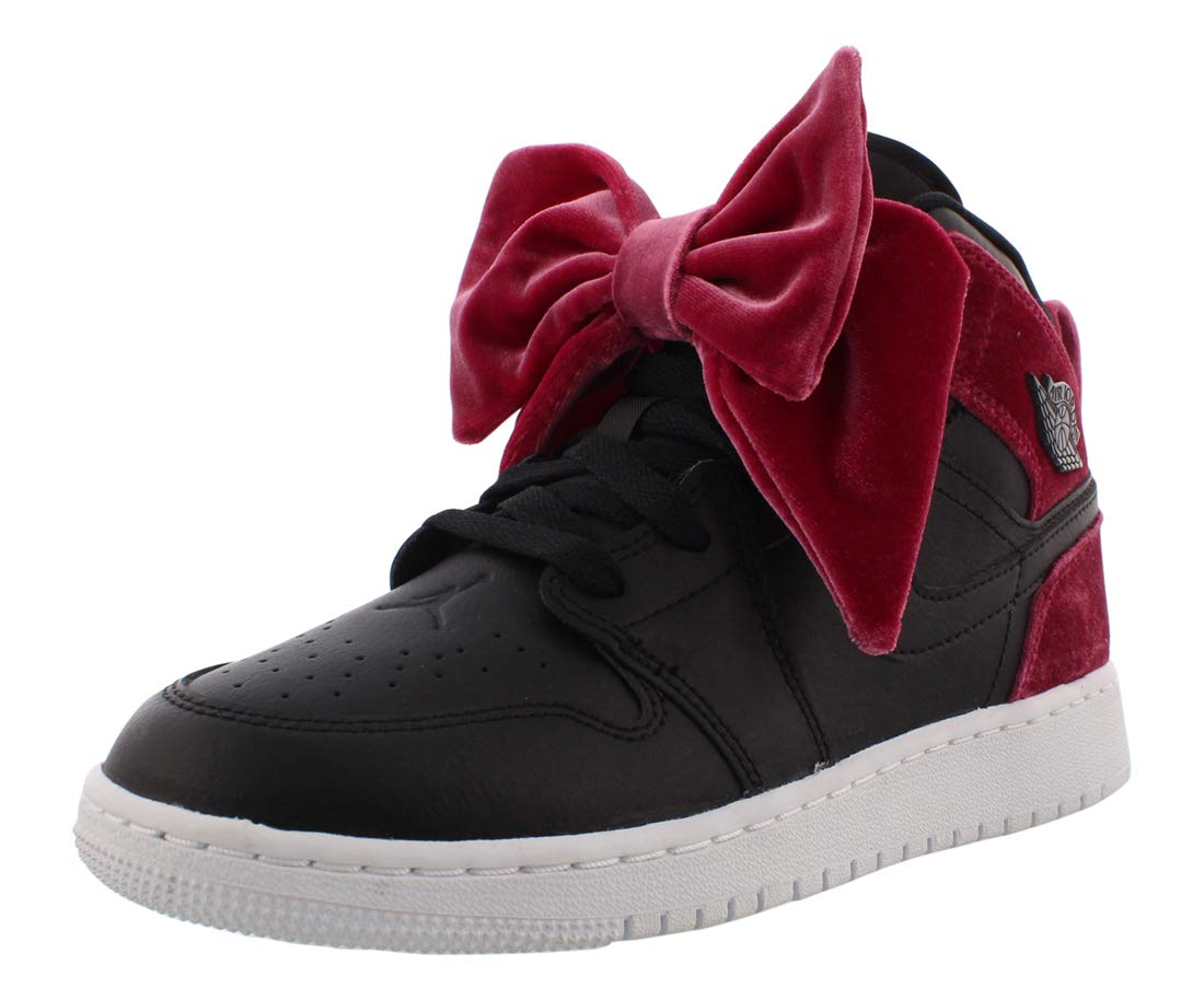 Air Jordan 1 Mid Bow Kids Basketball Shoes - Comfortable Sneakers for Boys & Girls - Perfect for School, Sports & Casual Wear