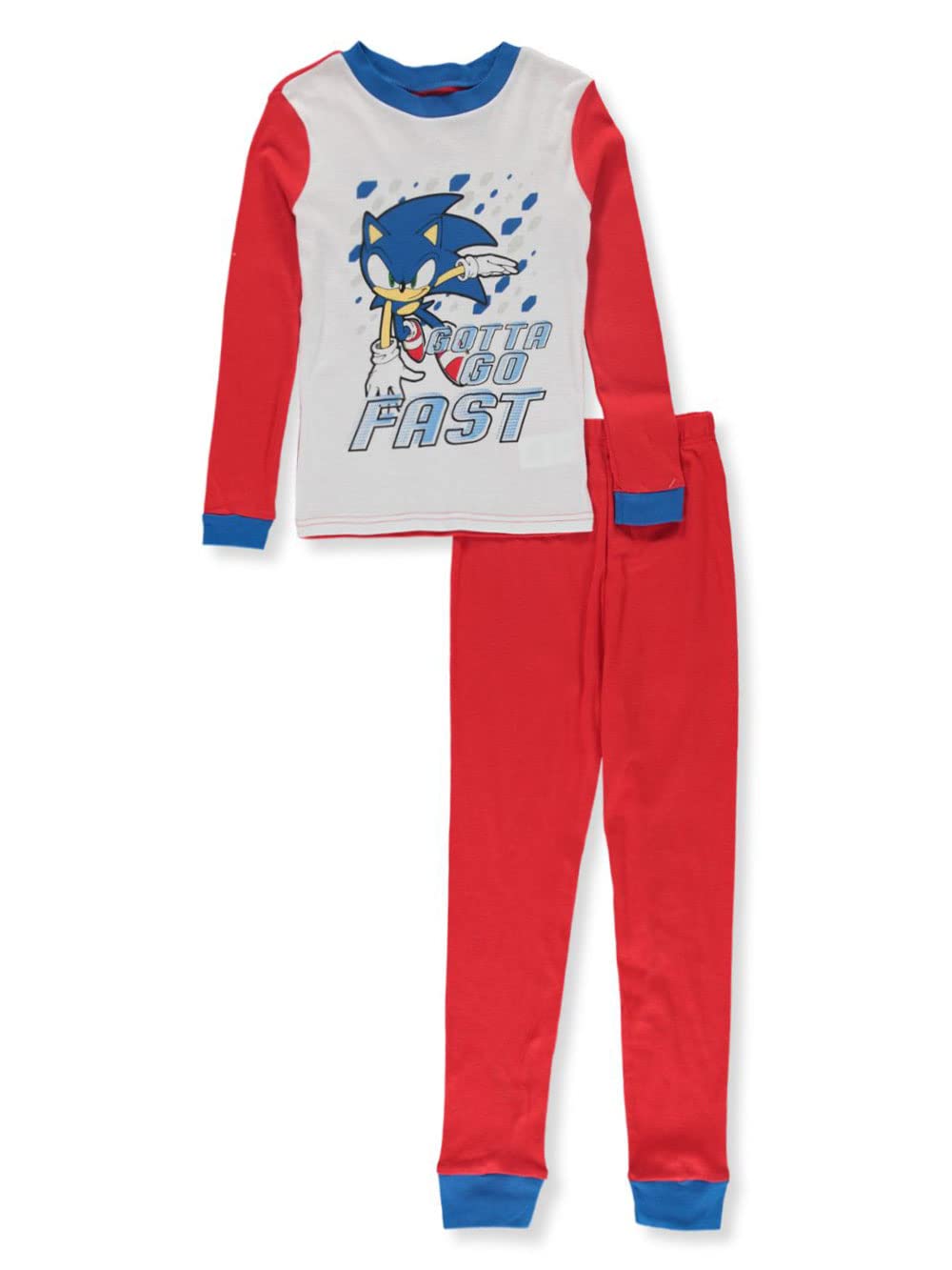 Komar Kids Boys Sonic The Hedgehog 4-Piece Cotton Pajama Set - Little Kids & Big Kids Sizes - Soft & Comfortable Sleepwear for Playtime & Bedtime