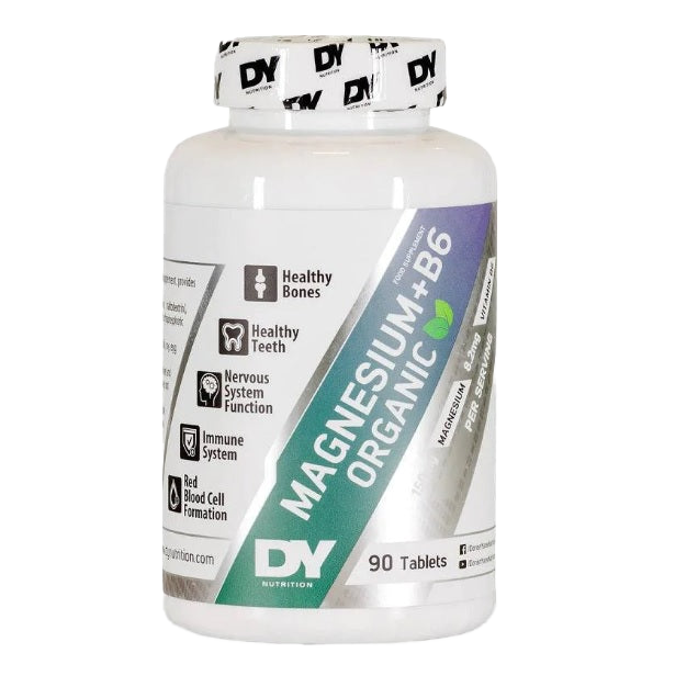 Dorian Yates Magnesium + B6 Organic Supplement - 90 Tablets for Muscle Recovery, Sleep Support & Stress Relief