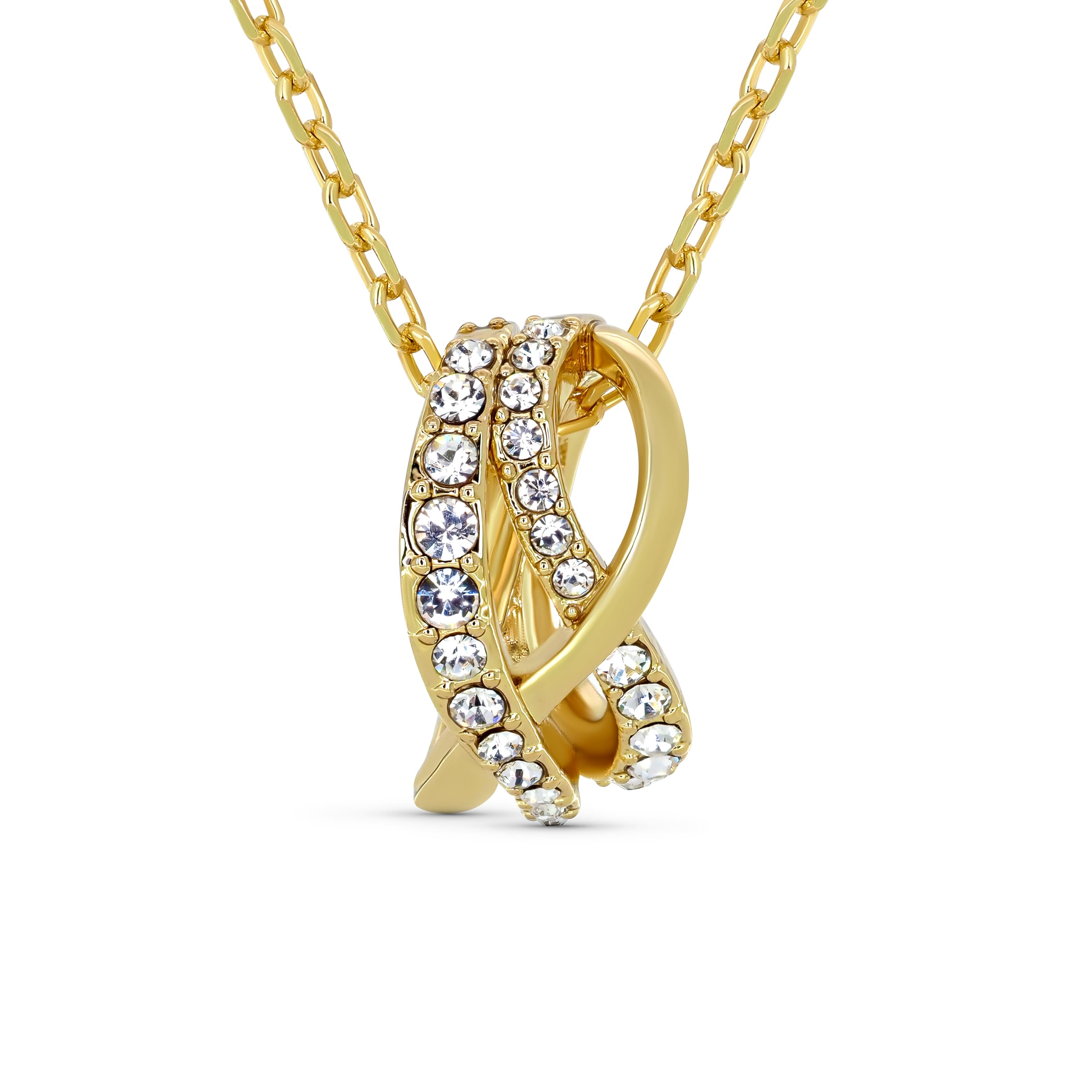 TRYNDI 18K Gold Plated Eternal Knot Necklace for Women - Elegant Jewelry Gift for Mother’s Day, Valentine’s Day, Birthday & Anniversary - Perfect Romantic Present for Girlfriend, Wife & Soulmate - Ideal for Date Nights, Weddings & Special Occasions
