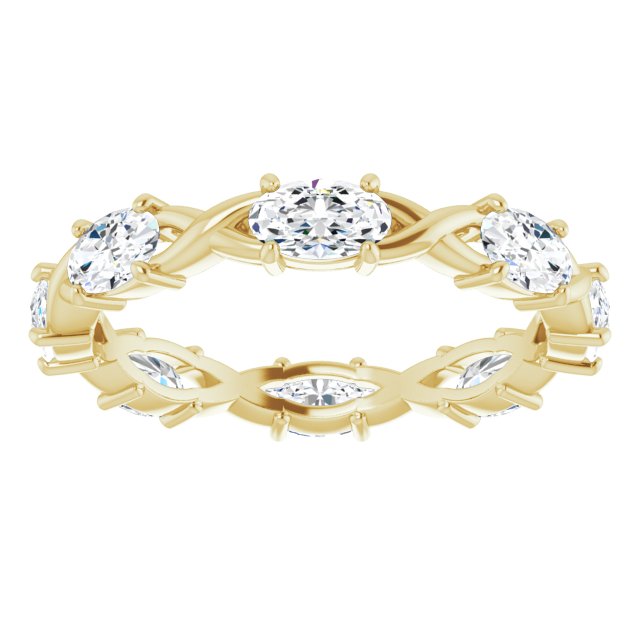 1.68 Carat Oval Diamond Eternity Band - Infinity Style Wedding Ring for Women - Perfect for Anniversaries, Engagements & Special Occasions