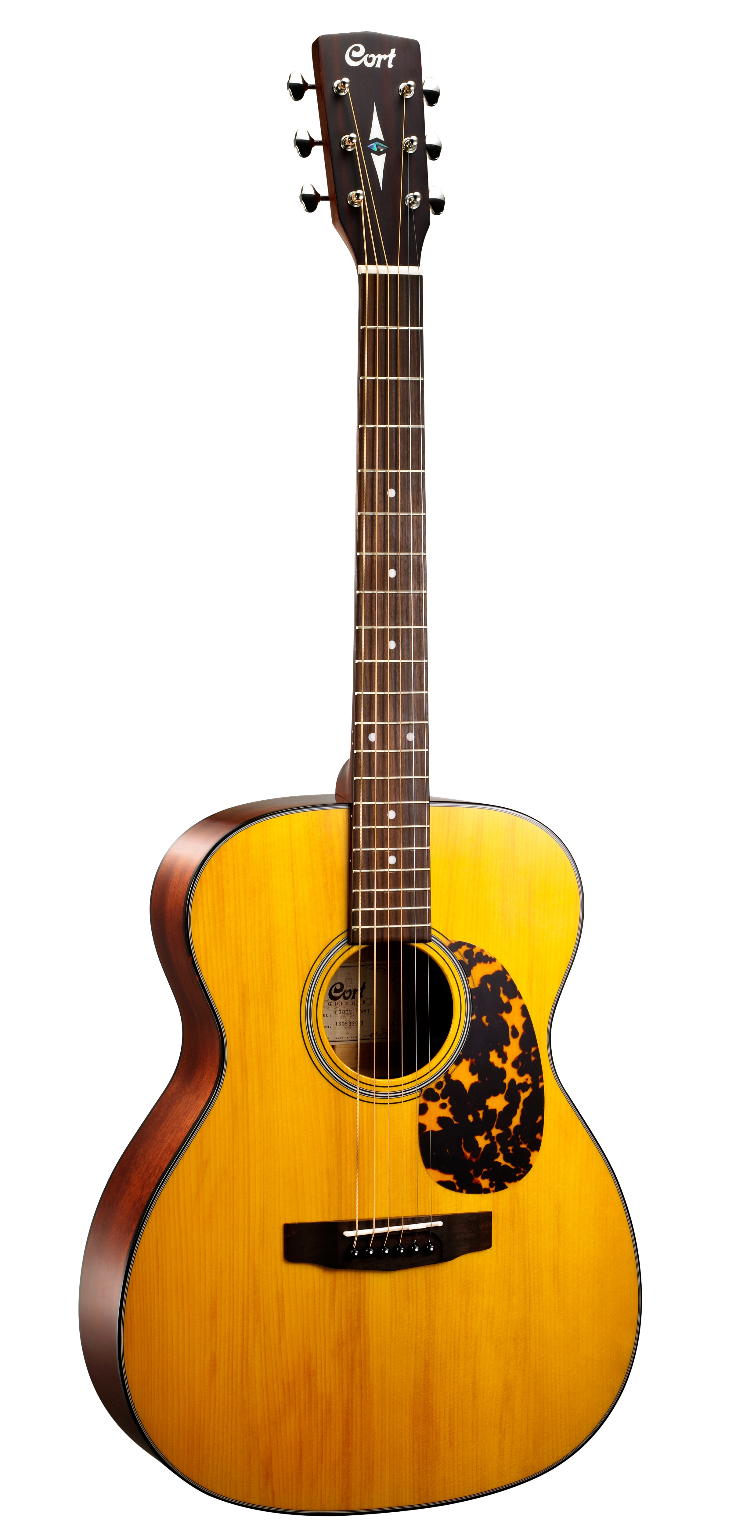 Cort L300VF Natural OM Acoustic Guitar with Fishman SONITONE Pickup - Perfect for Live Performances, Studio Recording & Traveling Musicians