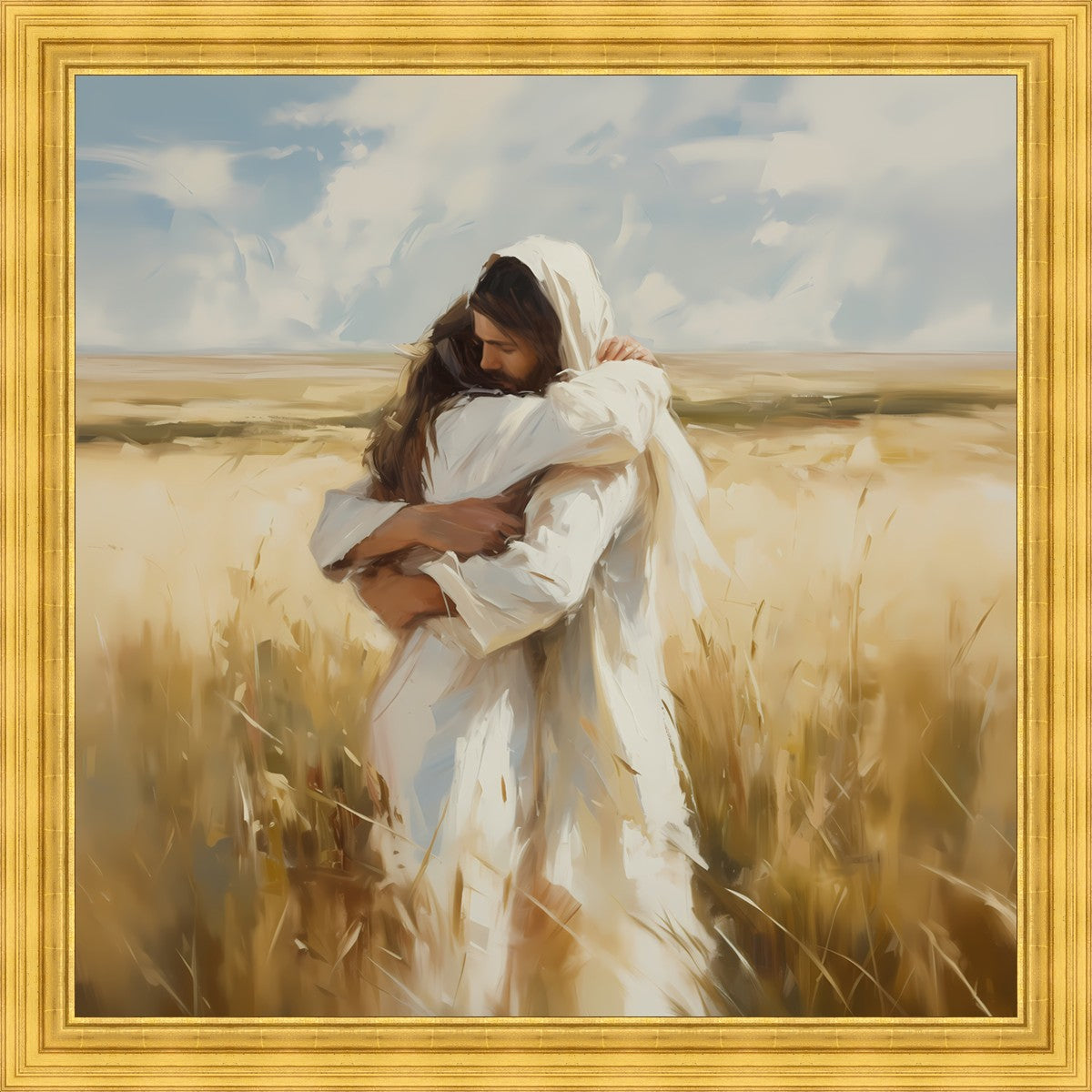 Arms of Mercy Large Wall Art - Inspirational Canvas Painting for Home Decor, Living Room, Bedroom & Office | Perfect Gift Idea for Housewarming, Wedding & Holidays