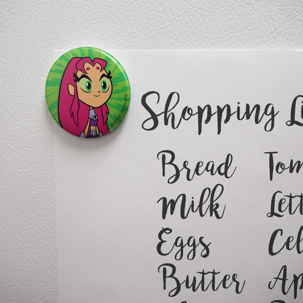 Teen Titans Go! Starfire Kitchen Refrigerator Locker Button Magnet - Fun Cartoon Character Decorative Fridge Magnet for Home, Office & School Locker