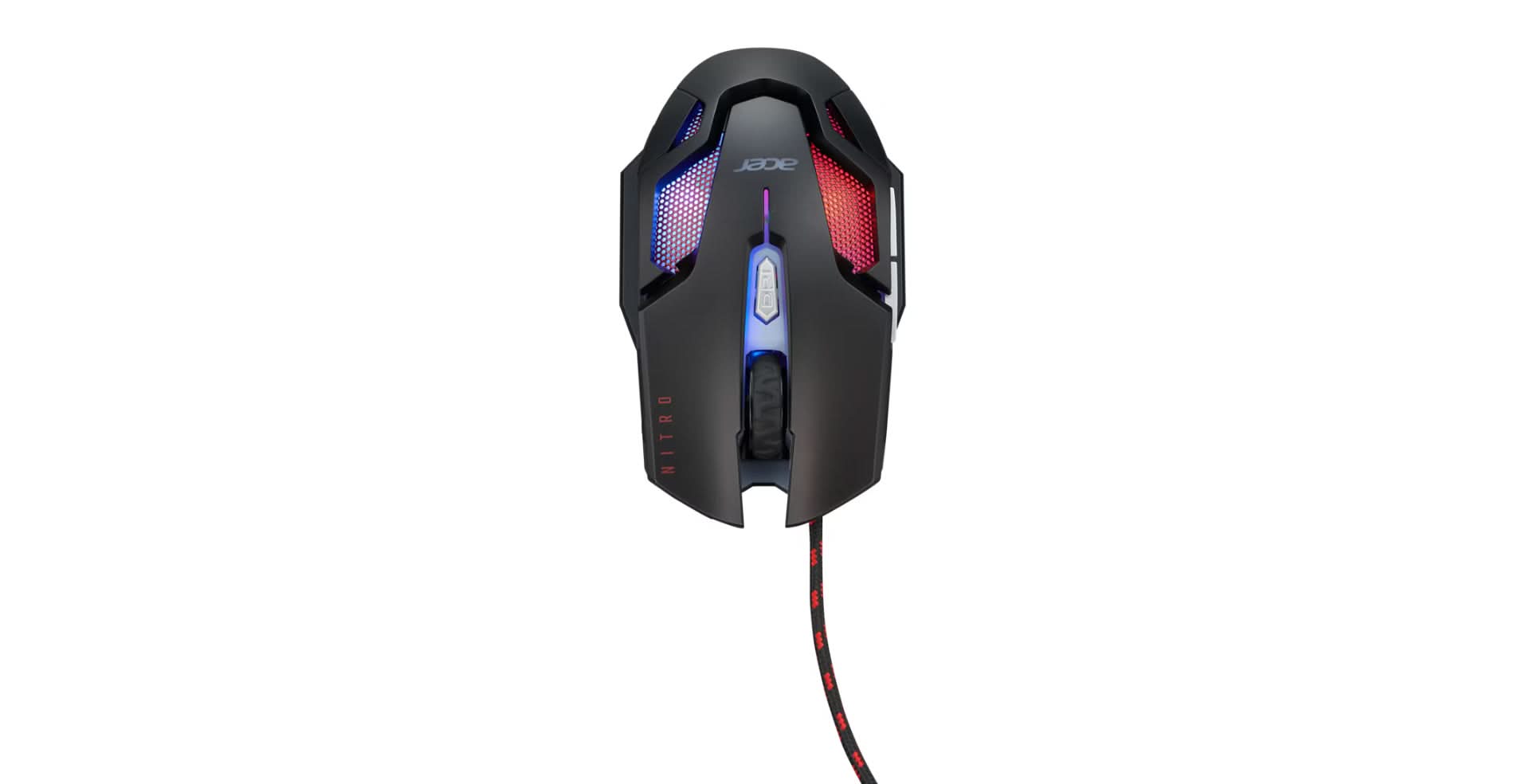 Acer Nitro NMW200 Black Ambidextrous Gaming Mouse - 7200 DPI Optical Sensor, USB Type A - Perfect for PC Gaming, Esports & Office Work