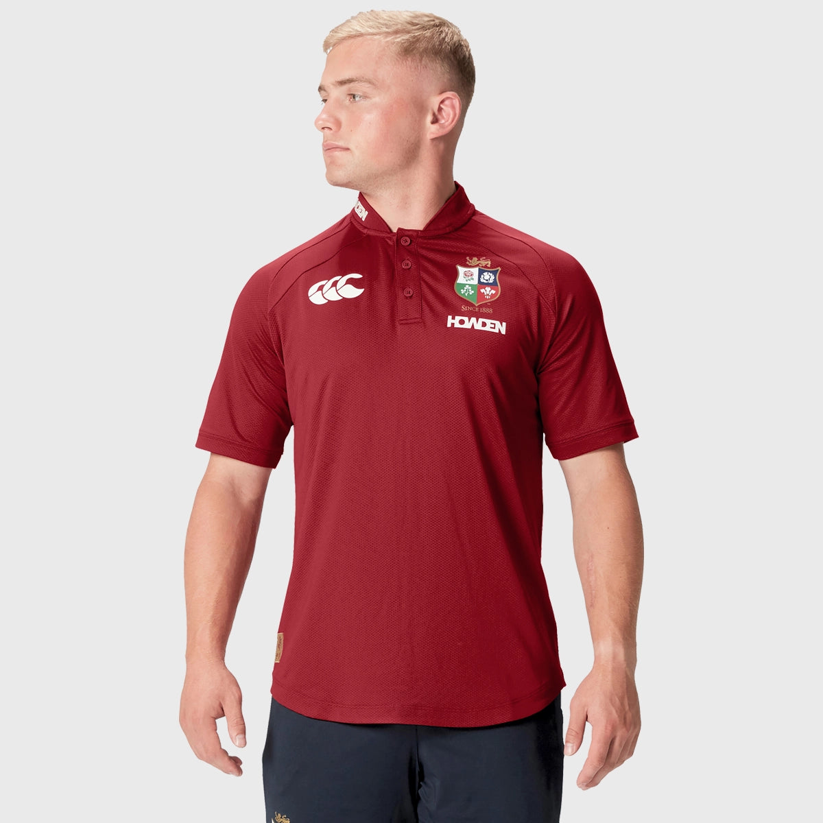 Canterbury British & Irish Lions Men's Performance Polyester Polo Shirt - Breathable Quick-Dry Rugby Shirt for Sports & Casual Wear - Red