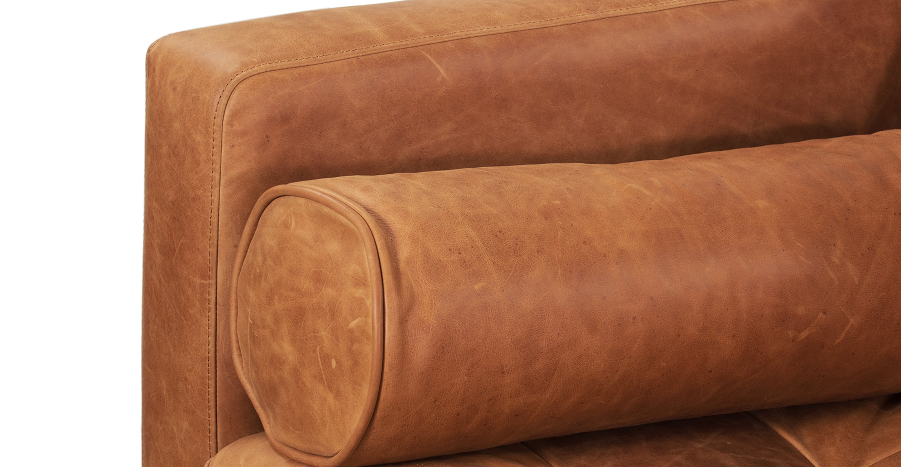 Napa 82 Leather Pull Out Convertible Sleeper Sofa - Premium Genuine Leather Sectional Couch with Chaise Lounge for Living Room, Bedroom & Guest Room | Perfect for Small Spaces, Apartments & Home Theater