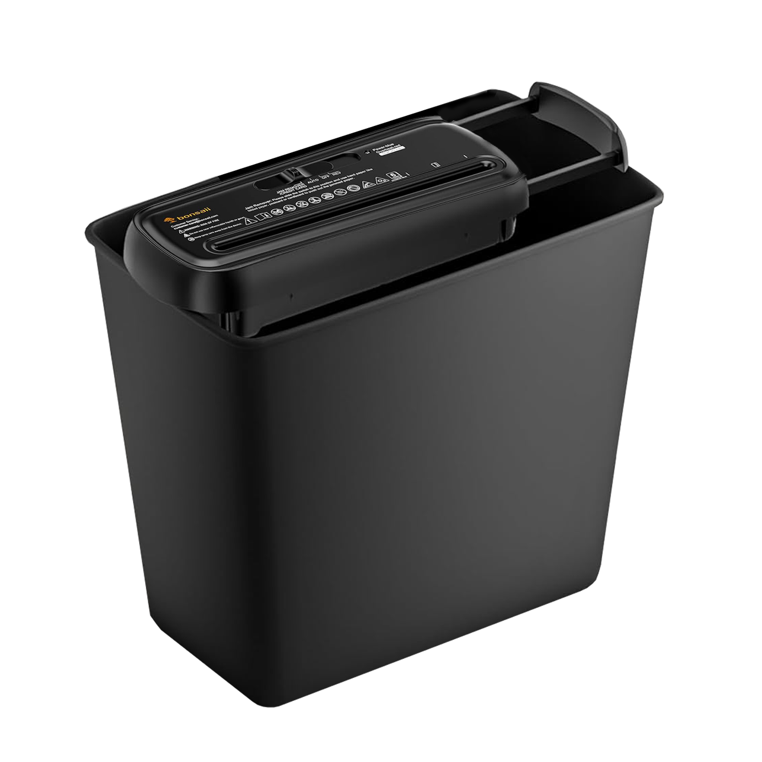 Bonsaii 6-Sheet Strip Cut Paper Shredder for Home & Office - Portable Small Shredder with Extendable Arm & Overheat Protection - Perfect for Bills, Documents, Junk Mail Shredding