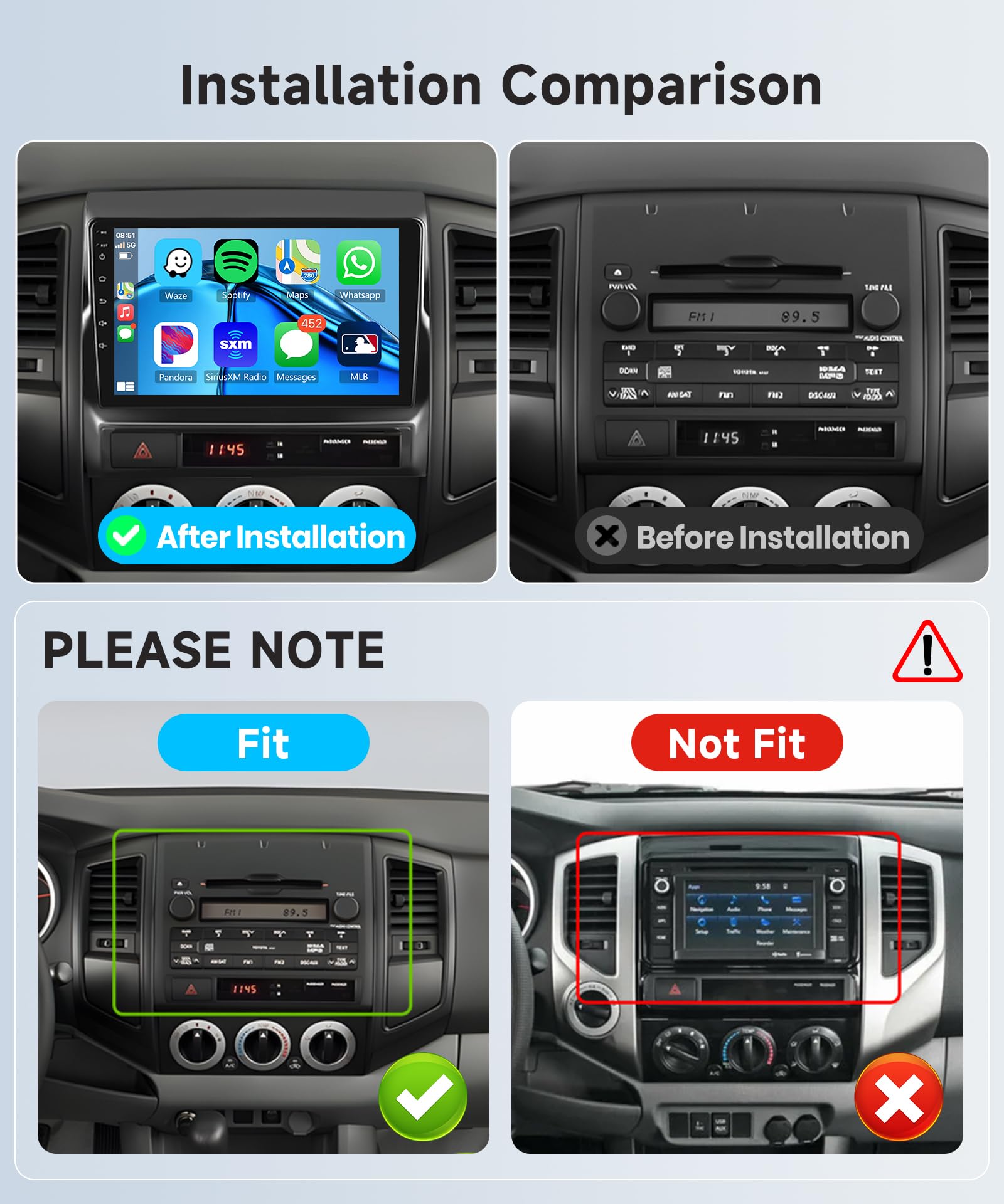 2G+64G Android 13 Car Stereo for Toyota Tacoma 2005-2015 | 9