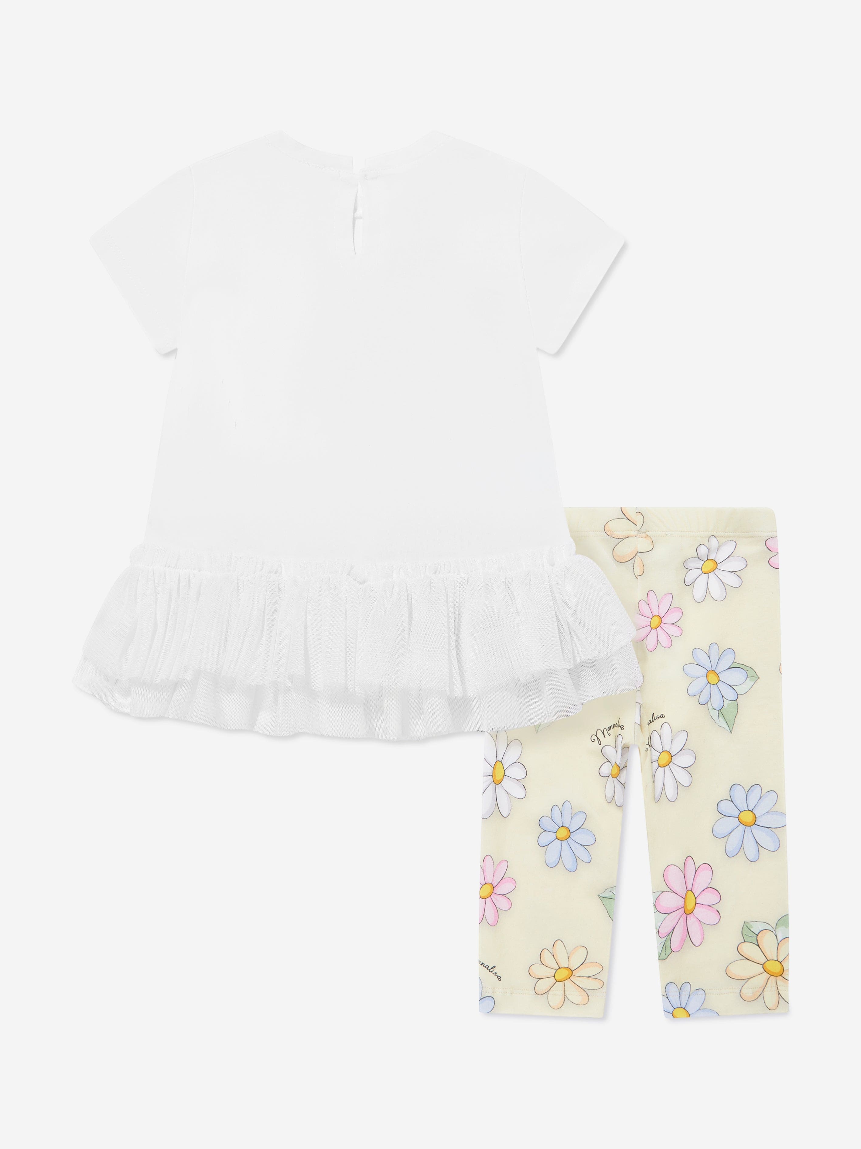 Adorable Baby Girls Daisy Print Leggings Set - Soft & Stretchy Yellow Outfit for Toddlers | Perfect for Playtime, Photos & Special Occasions