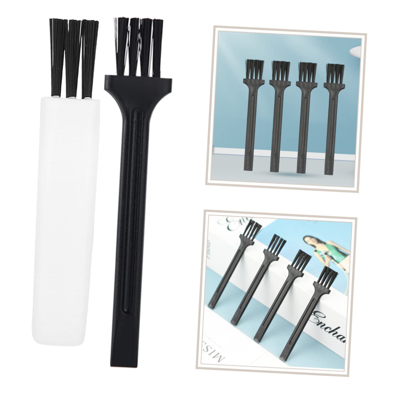 Hemoton 30pcs Shaver Cleaning Brush Set - Portable Electric Razor Cleaner for Men, Mustache & Beard Comb, Plastic Trimmer Brush for Facial Hair - Perfect for Travel, Home & Salon Grooming Kits