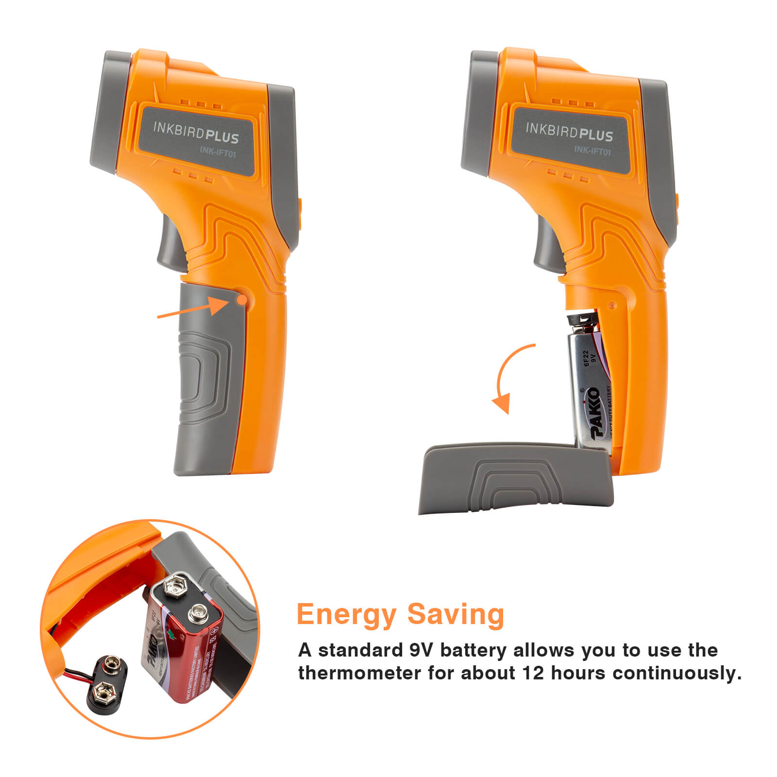 INK IFT01 Infrared Thermometer - Non-Contact Digital Thermometer for Adults, Kids & Babies - Accurate Fever Detection for Home, Office & Travel Use