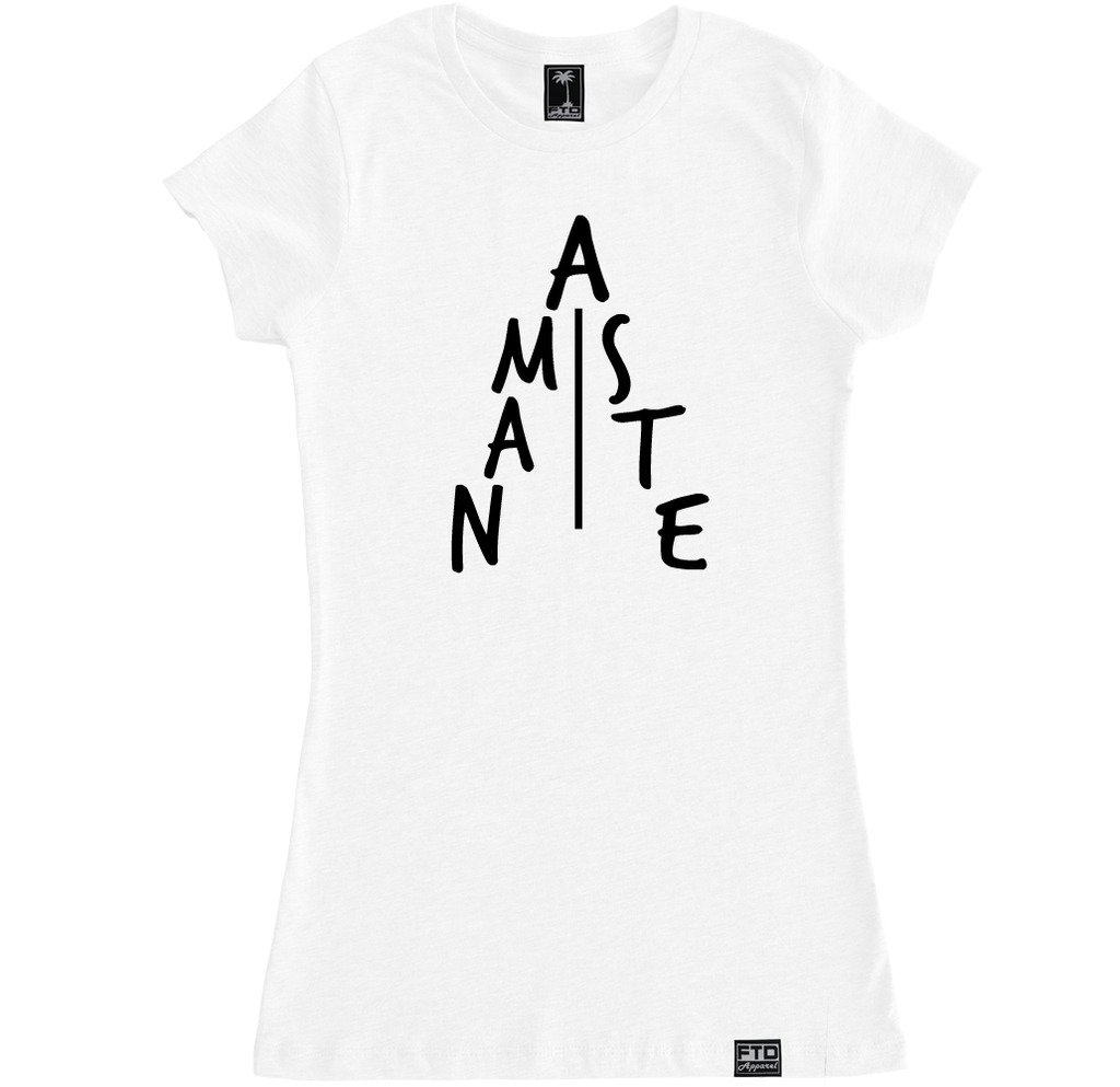 FTD Apparel Women's Namaste Hands Yoga T-Shirt - Comfortable & Stylish Workout Top for Yoga, Meditation & Casual Wear