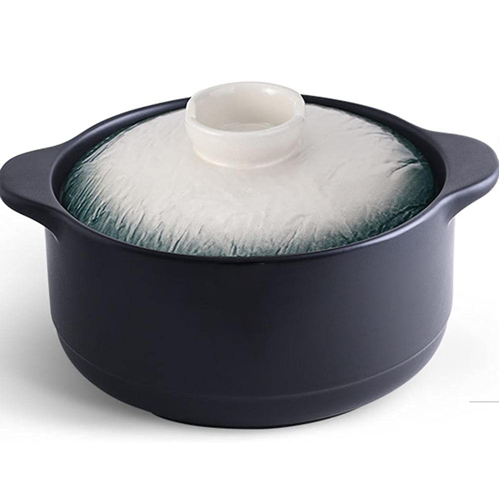 5.5L Terracotta Stew Pot - Ceramic Casserole Soup Pot for Gas Stove | Perfect for Slow Cooking, Braising & Serving Family Meals