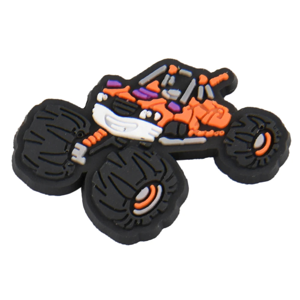 Cool PVC Motorcycle Shoe Charm - Racing Bike Accessories for Men & Women - DIY Shoe Pins & Wristband Decor - Perfect for Bikers, Gifts & Motorcycle Enthusiasts