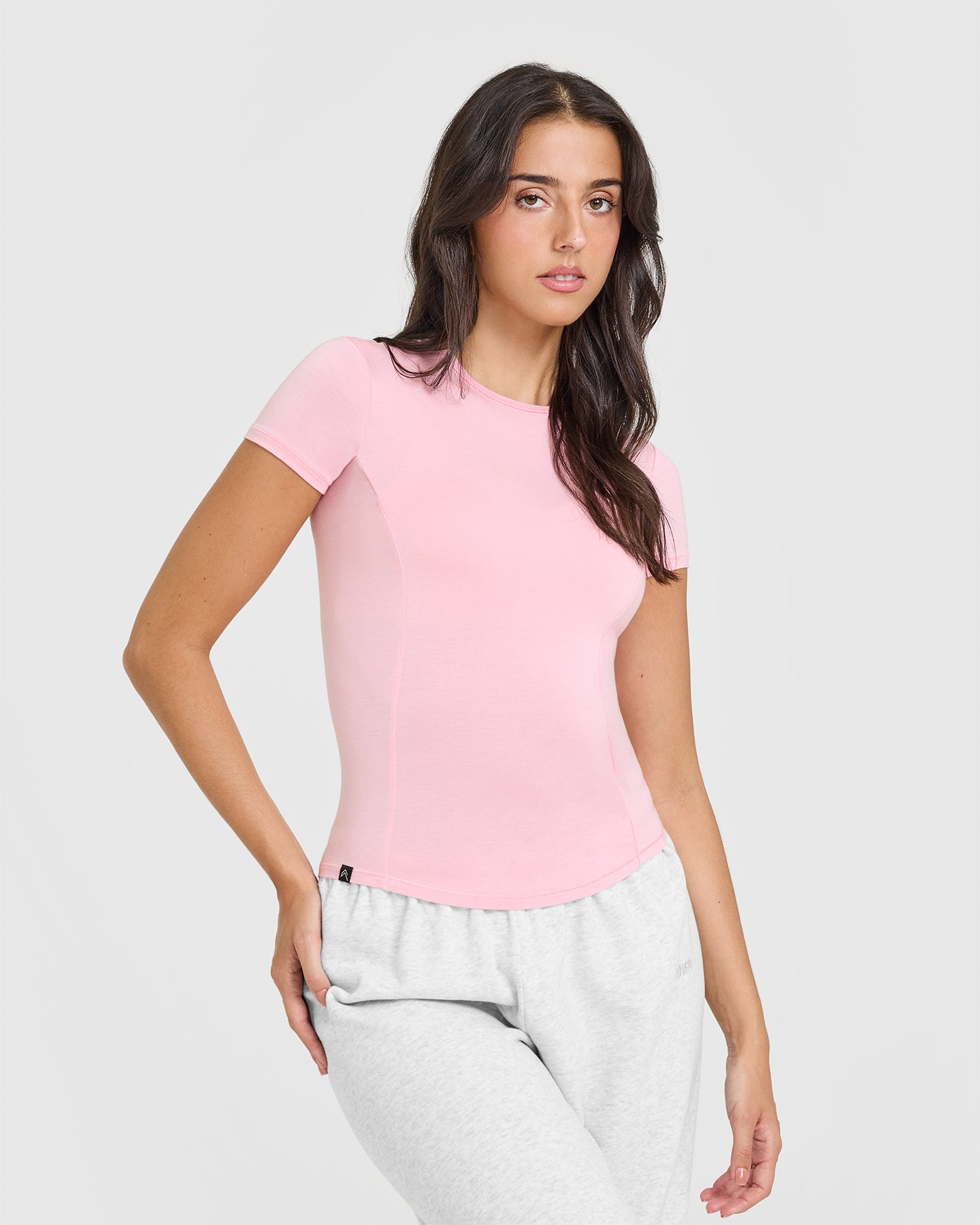 Mellow™ Soft Short Sleeve T-Shirt for Women - Comfortable Cotton Tee in Petal Pink | Casual Wear, Lounge, Everyday Outfits