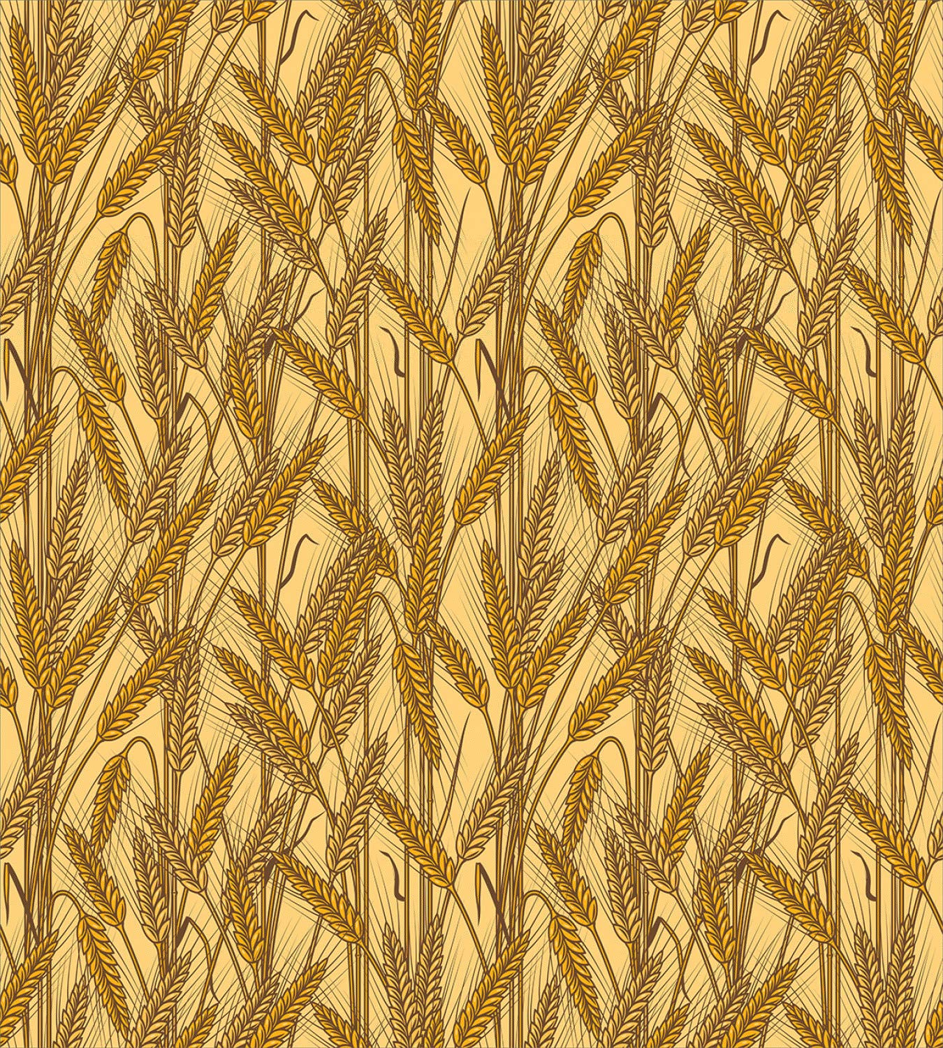 Ambesonne Harvest Duvet Cover Set - California King Size 3-Piece Farmhouse Bedding with Wheat Field Design in Mustard Yellow | Country Chic Decor for Bedroom, Guest Room & Farmhouse Style Homes