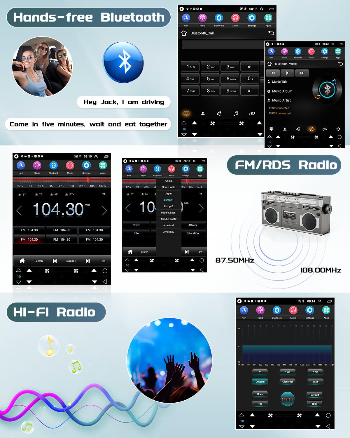 **Roinvou 9.7 Inch Android 13 Car Stereo for Hyundai Elantra 2011-2013 | 2GB RAM + 64GB ROM | Wireless CarPlay & Android Auto | IPS Touch Screen, Bluetooth, GPS, WiFi, SWC | HiFi Sound + AHD Backup Camera | Perfect for Commuting & Road Trips**