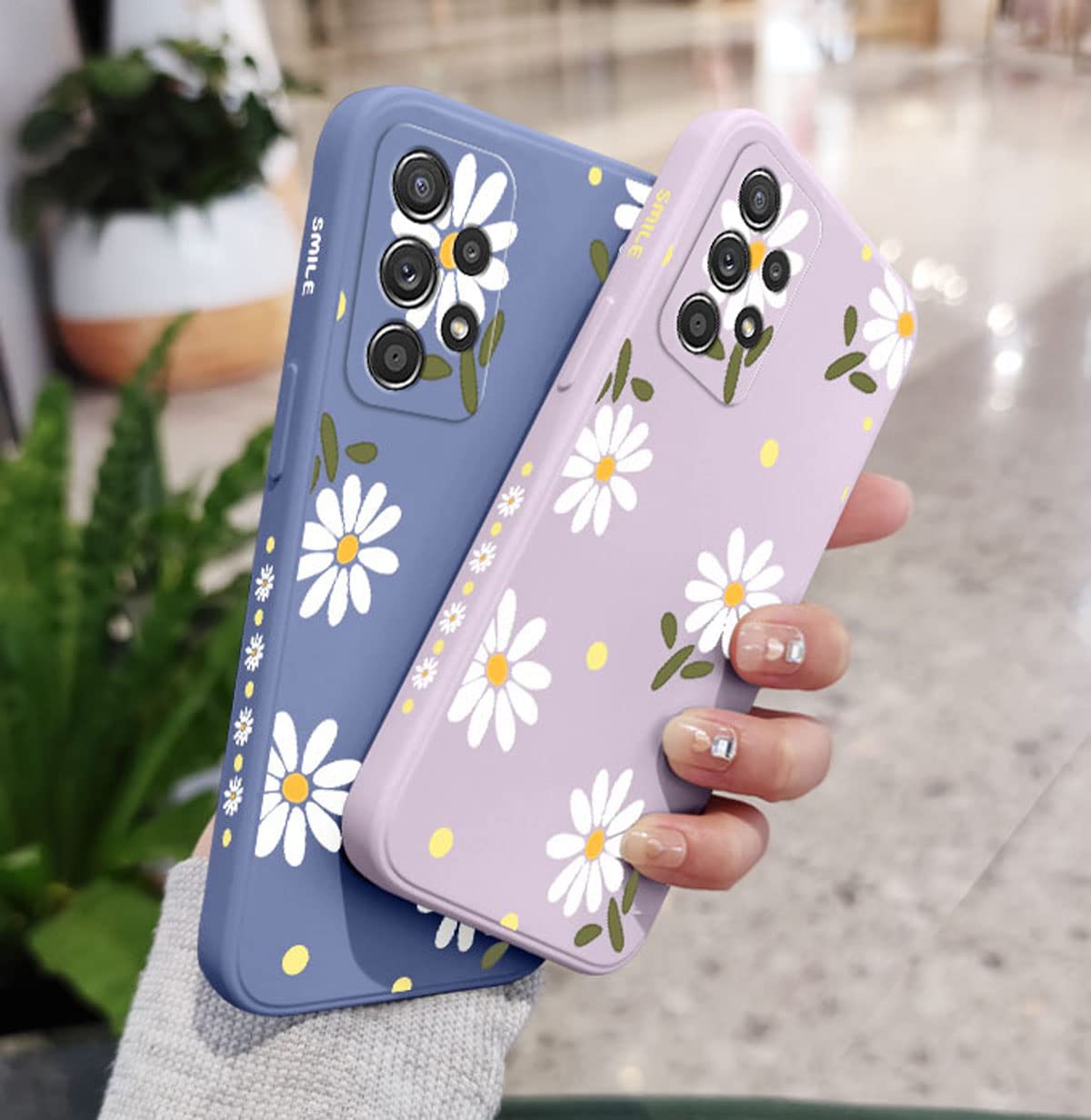 Cute Daisy Pattern Galaxy Note 20 Ultra Case - Shockproof TPU Bumper with Full Camera Lens Protection | Liquid Silicone Protective Cover for Samsung Galaxy Note 20 Ultra 5G 6.9 Inch (Grey) | Perfect for Everyday Use, Travel & Outdoor Activities
