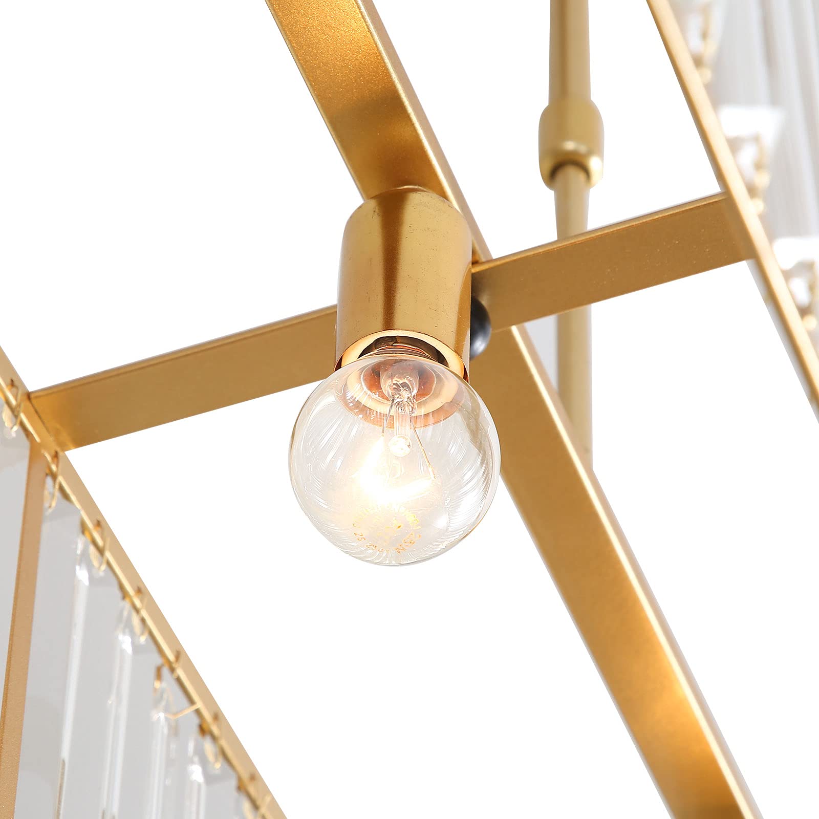 Modern K9 Crystal Chandelier Pendant Light Fixture - 33.5