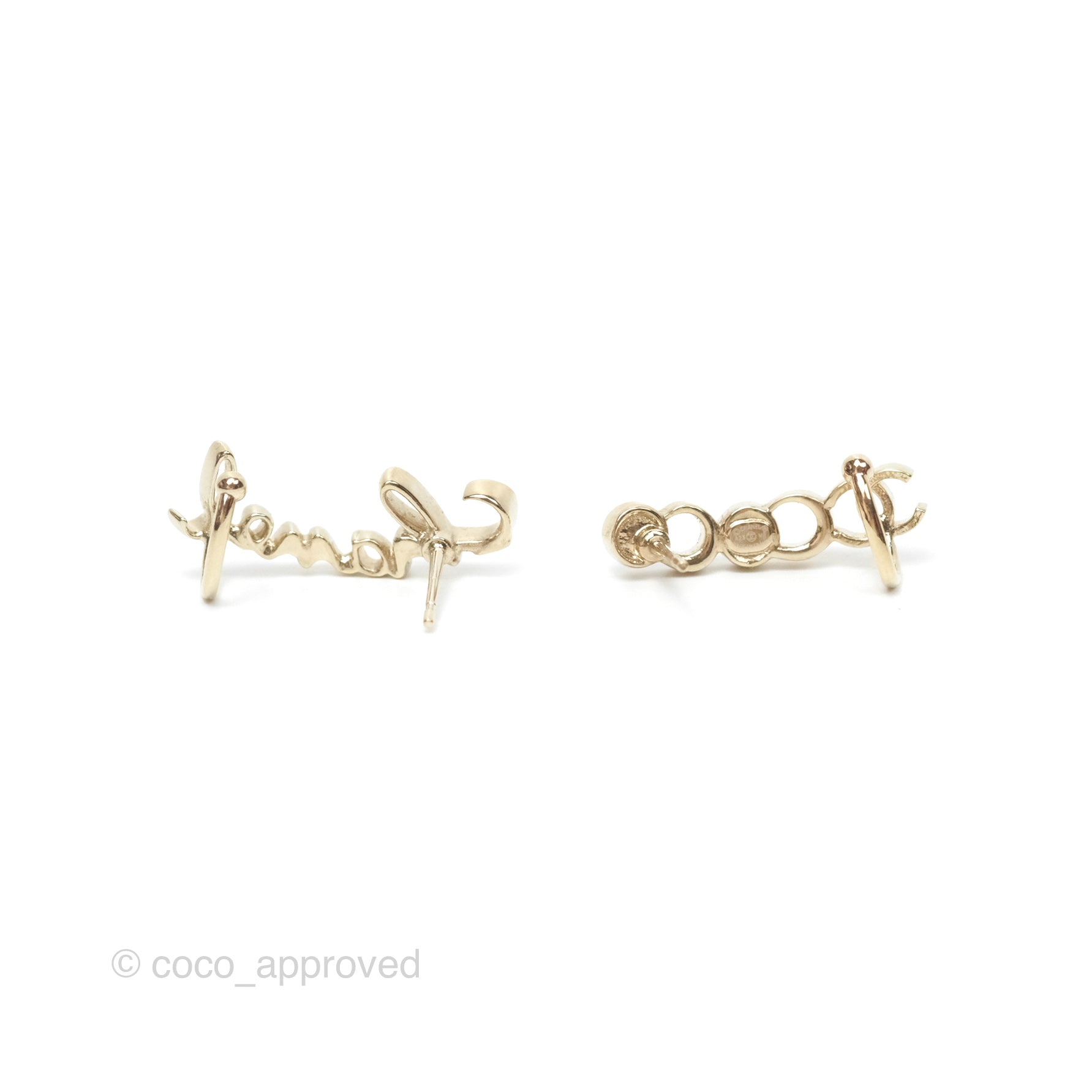 Chanel CC Coco Crystal Earrings - Gold Tone Clip-On Earrings for Women | Perfect for Parties, Weddings & Special Occasions