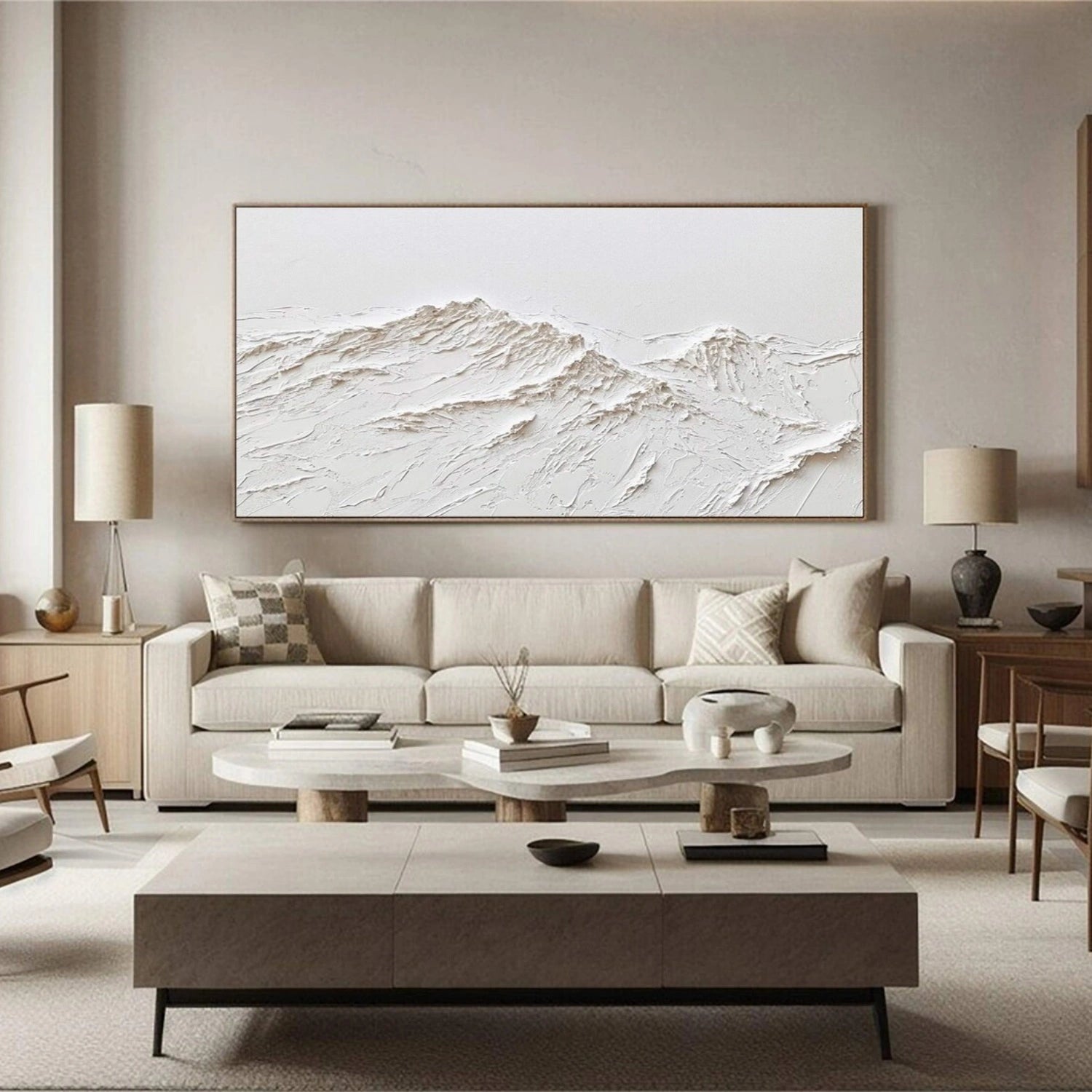 Minimalist Textured Plaster Art Painting - Abstract Wall Decor for Living Room & Bedroom #MM304