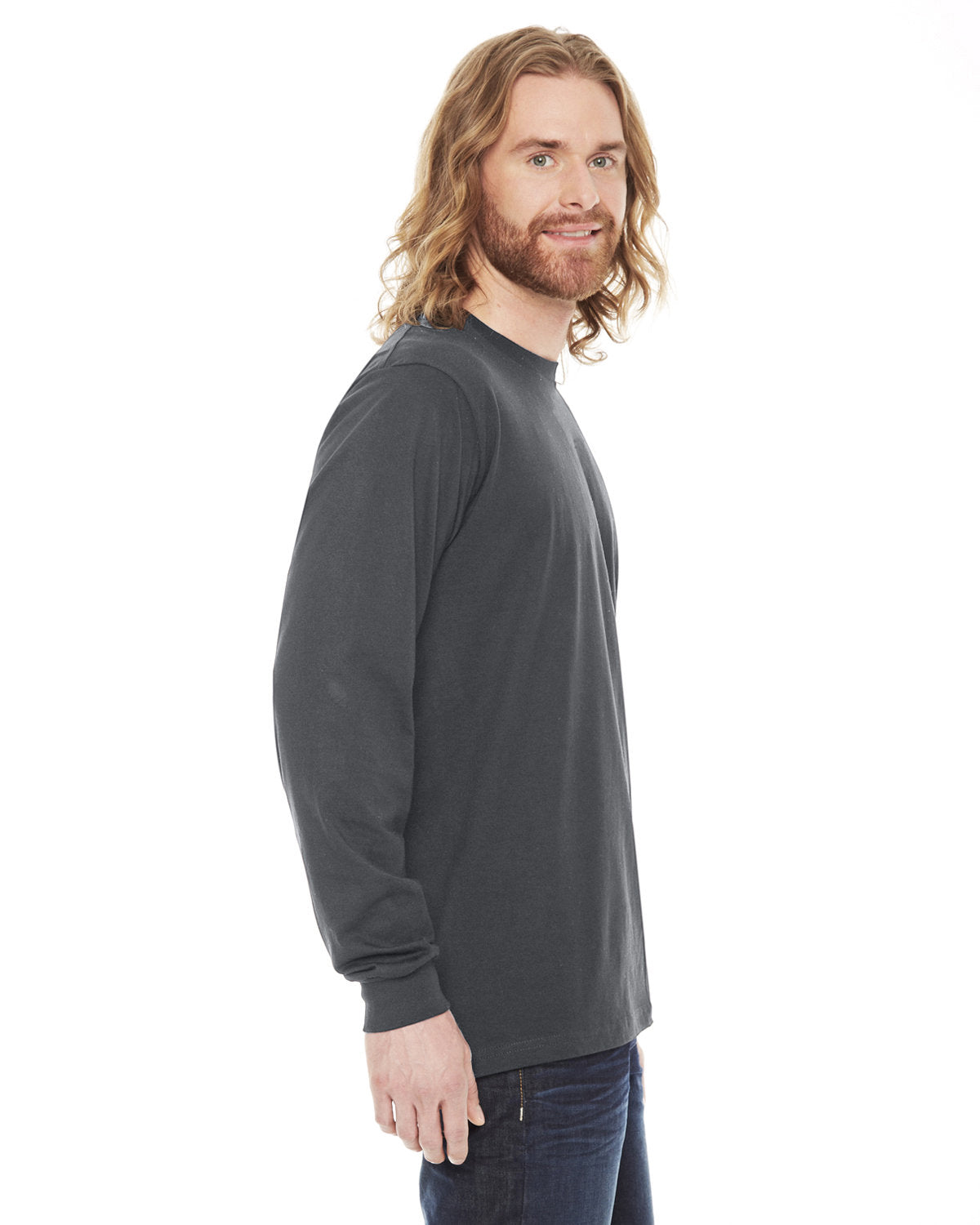 American Apparel 2007W Unisex Premium Cotton Long Sleeve T-Shirt - Soft Crewneck Tee for Men & Women | Perfect for Casual Wear, Layering & Everyday Comfort