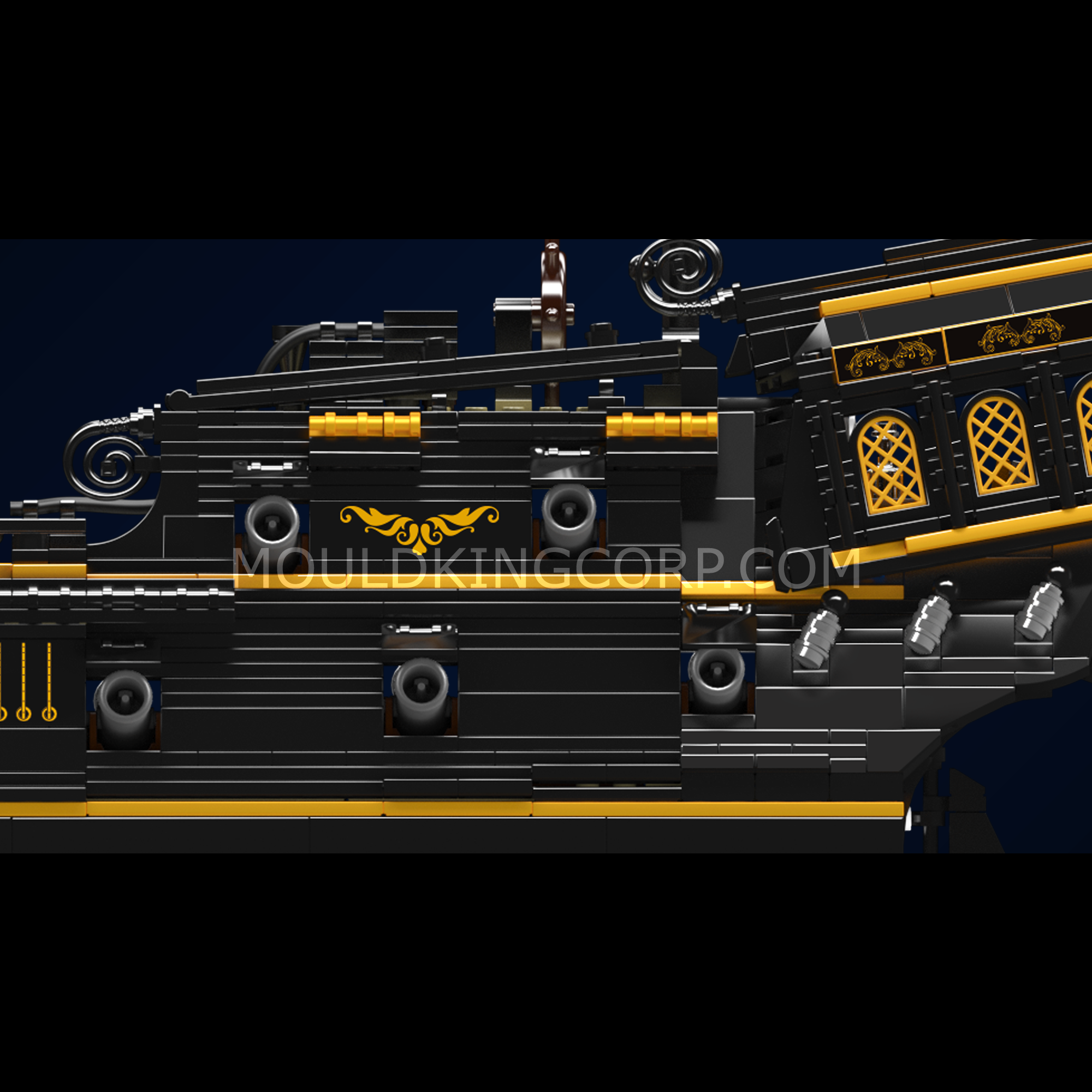 Mould King 13199 Black Pirates Ship Model Building Set - 3,180 Pieces STEM Toy for Adults & Kids | Perfect for Creative Play, Home Decoration & Collector's Display
