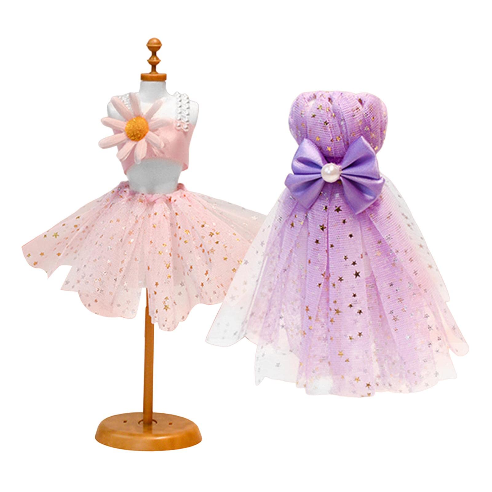 Yiju Fashion Design Kit for Kids - Reusable Dress Mannequin, Fabric & Sewing Accessories, DIY Learning Toy for Girls Ages 6-12 (Purple/Pink) - Perfect for Creative Play, Birthday Gifts & STEM Education