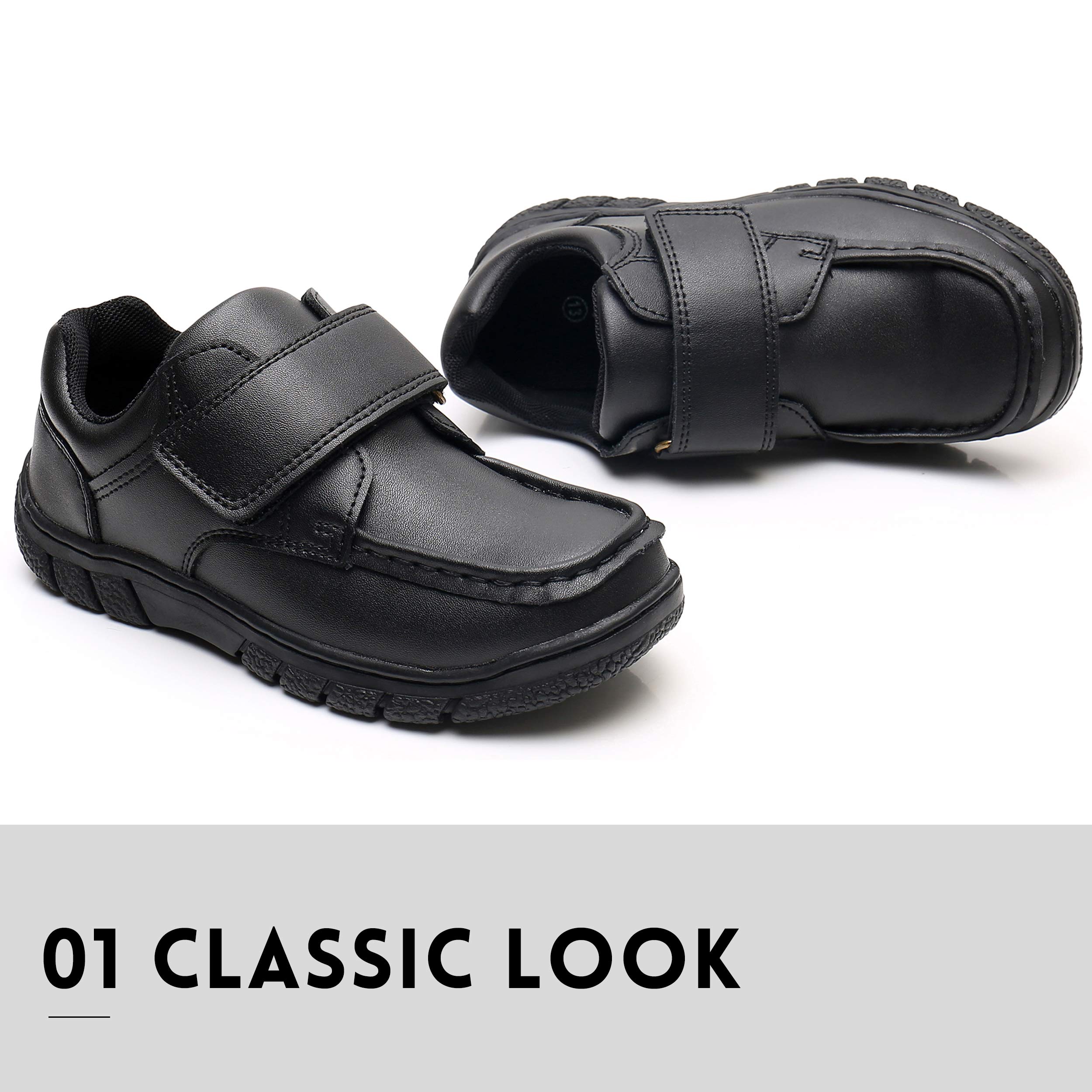Ahannie Boys Soft School Uniform Shoes - Comfortable Oxford Dress Shoes for Toddler, Little Kid & Big Kid - Perfect for School, Church & Formal Occasions