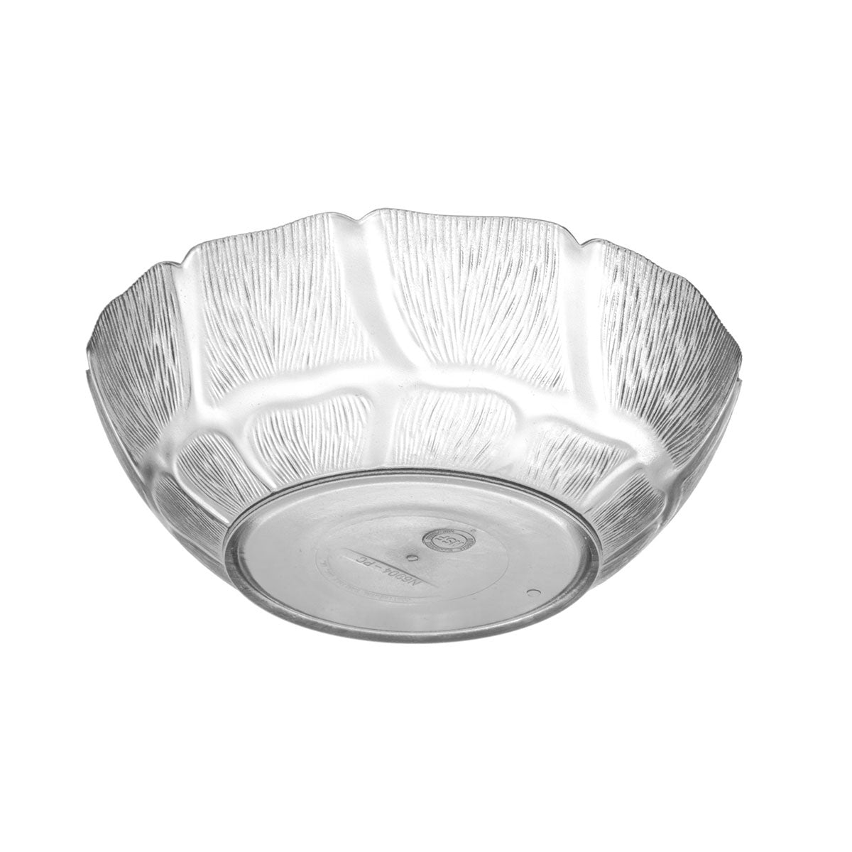 Carlisle 690407 Clear 18 oz Petal Mist Bowl - Durable Plastic Serving Bowl for Salads, Desserts, and Party Snacks - Perfect for Home, Restaurants, and Catering Events