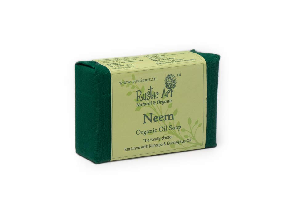 Organic Neem Basil Soap for Acne Treatment - 100g (Pack of 2) | Natural Body Wash for Back & Face Acne | Vegan, Cruelty-Free Skincare for Men & Women | Perfect for Daily Cleansing & Sensitive Skin Care