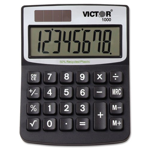 1000 Minidesk Calculator - Solar & Battery Dual Power, 8-Digit LCD Display for Office, School & Home Accounting - Perfect for Students, Teachers & Professionals