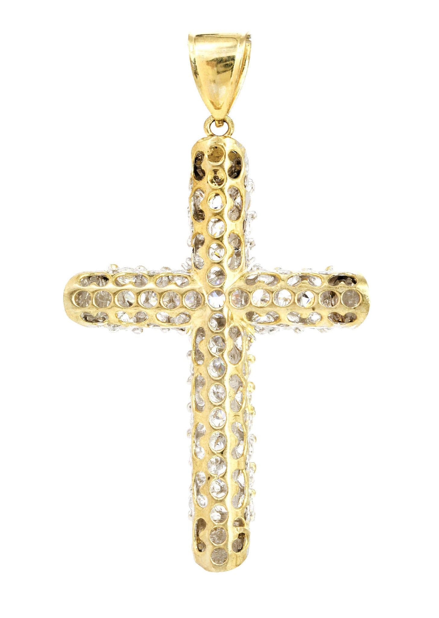 10K Gold Cross Pendant for Women & Men - 14.7 Grams Religious Jewelry - Perfect for Baptism, First Communion & Everyday Wear