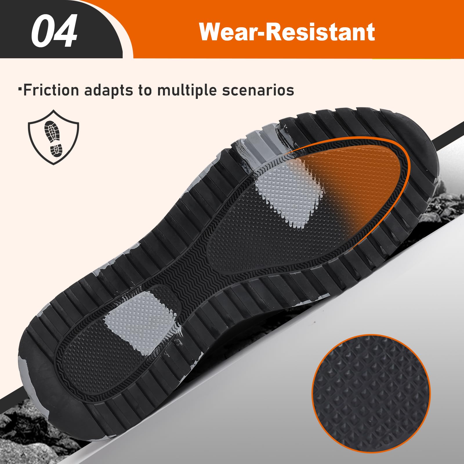 **Men's Steel Toe Work Boots - Industrial Safety Shoes for Construction, Comfortable & Lightweight Mid-Cut Sneakers - Perfect for Construction Sites, Warehouses & Heavy-Duty Jobs**
