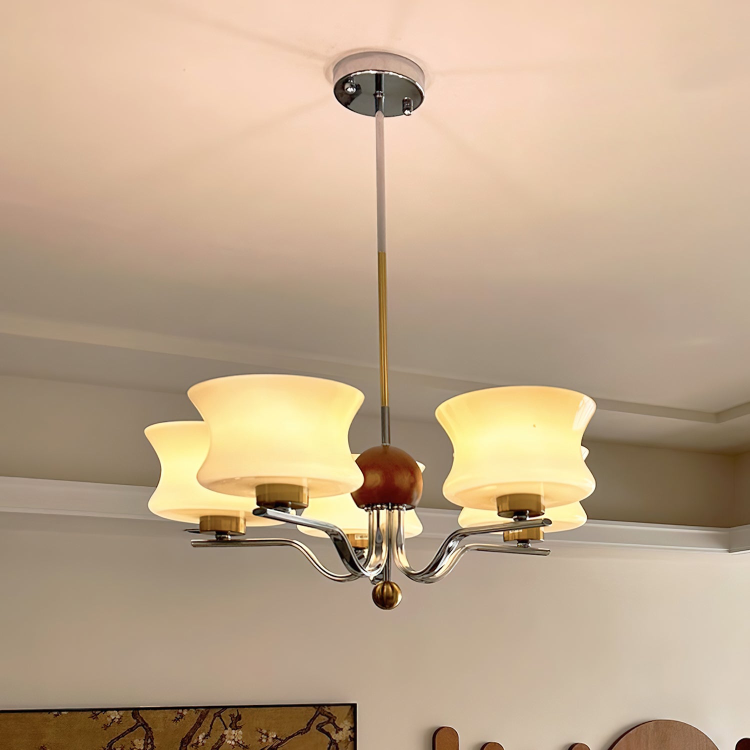 Anath Modern Chandelier - Elegant Crystal Ceiling Light Fixture for Dining Room, Living Room, Bedroom | Perfect for Home Decor, Wedding & Party Lighting