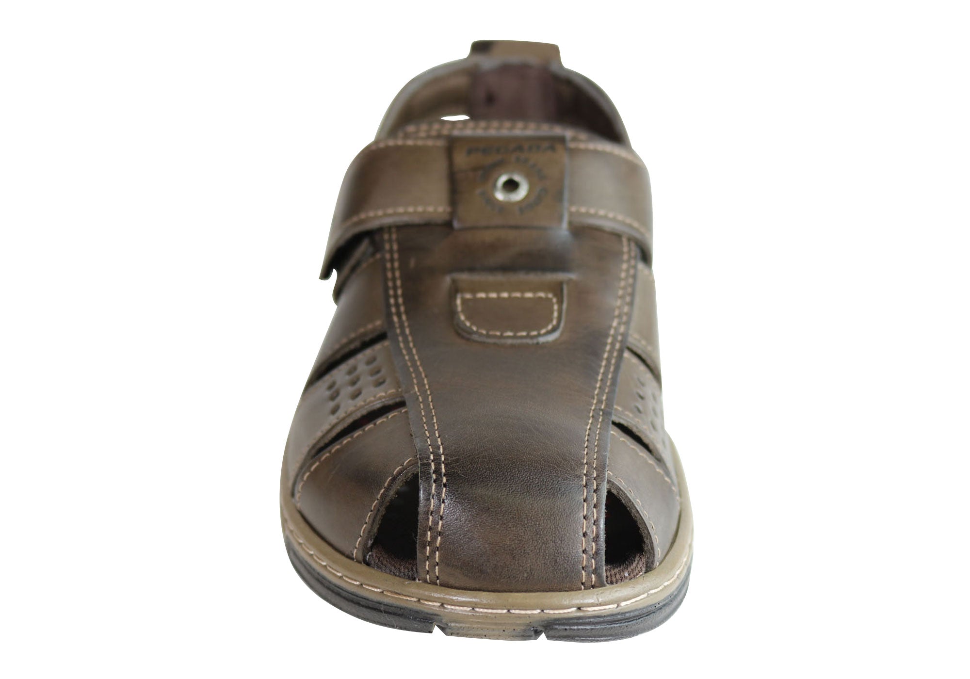 Premium Kent Men's Leather Sandals with Cushioned Comfort - Handcrafted in Brazil - Perfect for Beach, Travel & Summer Outdoor Activities