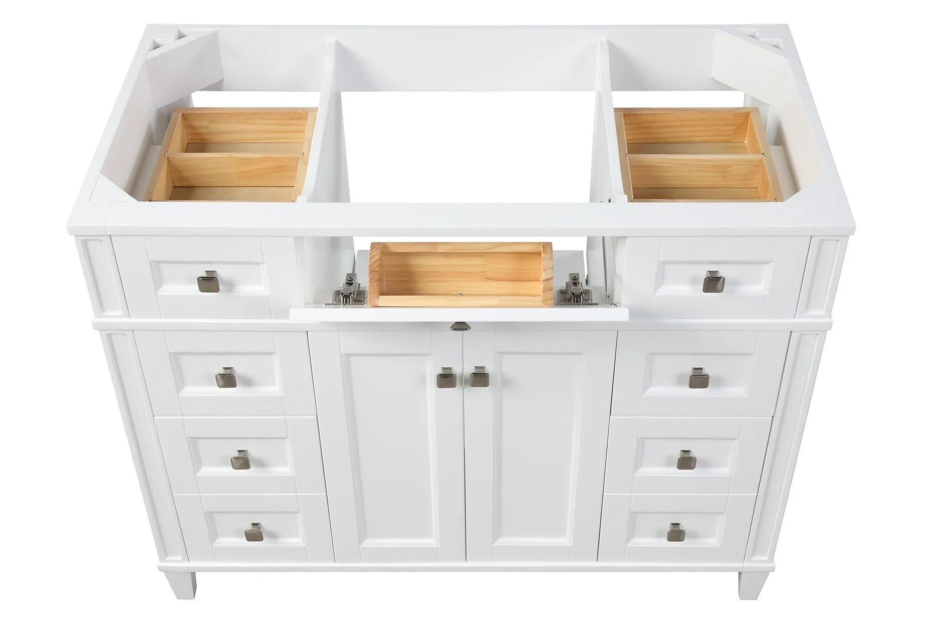 Kensington 41.5 Inch Solid Wood Bathroom Vanity Cabinet Only in Metal Gray - Perfect for Modern Bathroom Renovation & Home Decor
