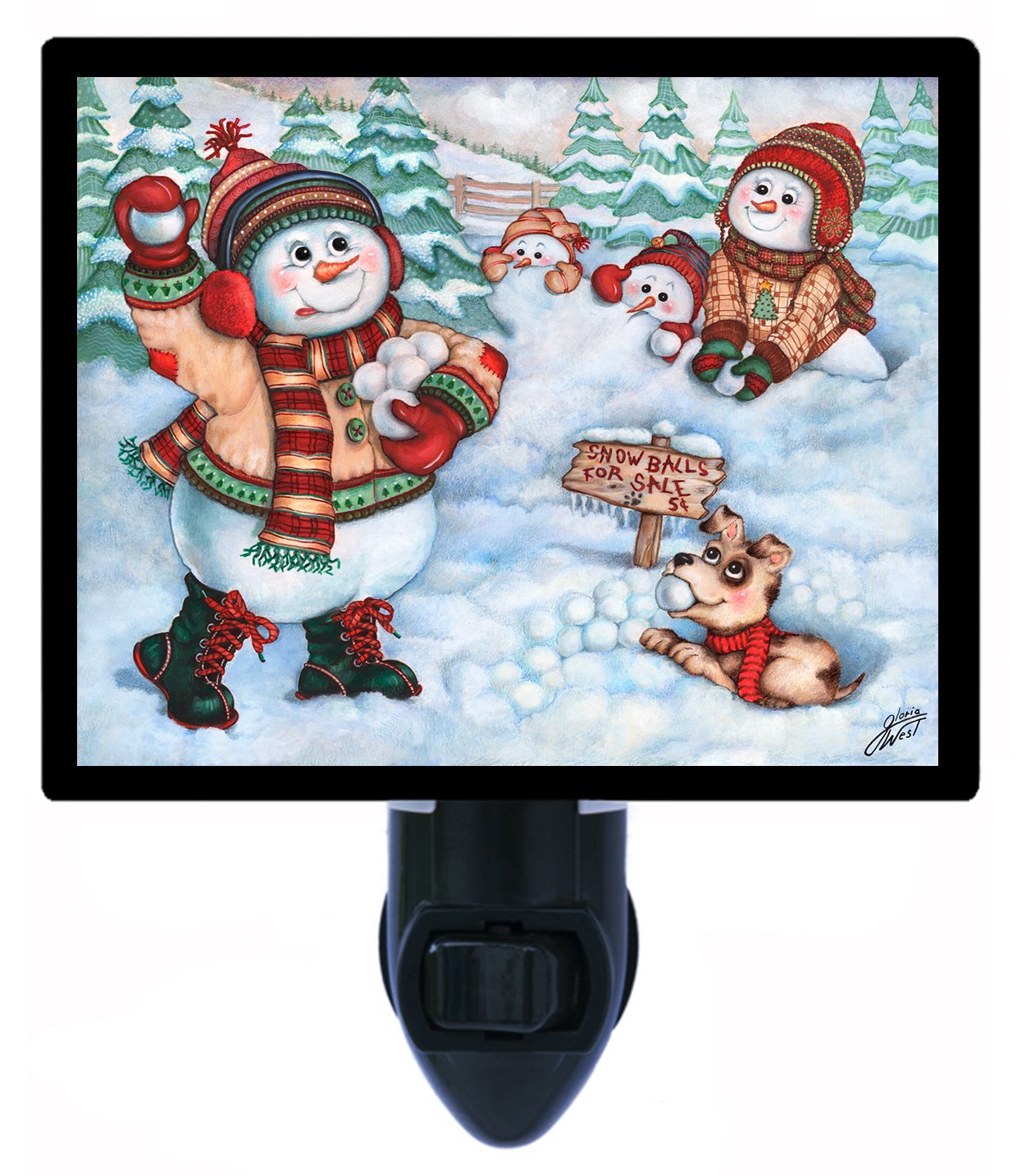 Snowman LED Night Light - Christmas & Winter Decor, Snowball-Themed Bedroom Nightlight for Kids & Adults - Perfect for Holiday Decorations, Nursery, Bedside, or Gift Giving