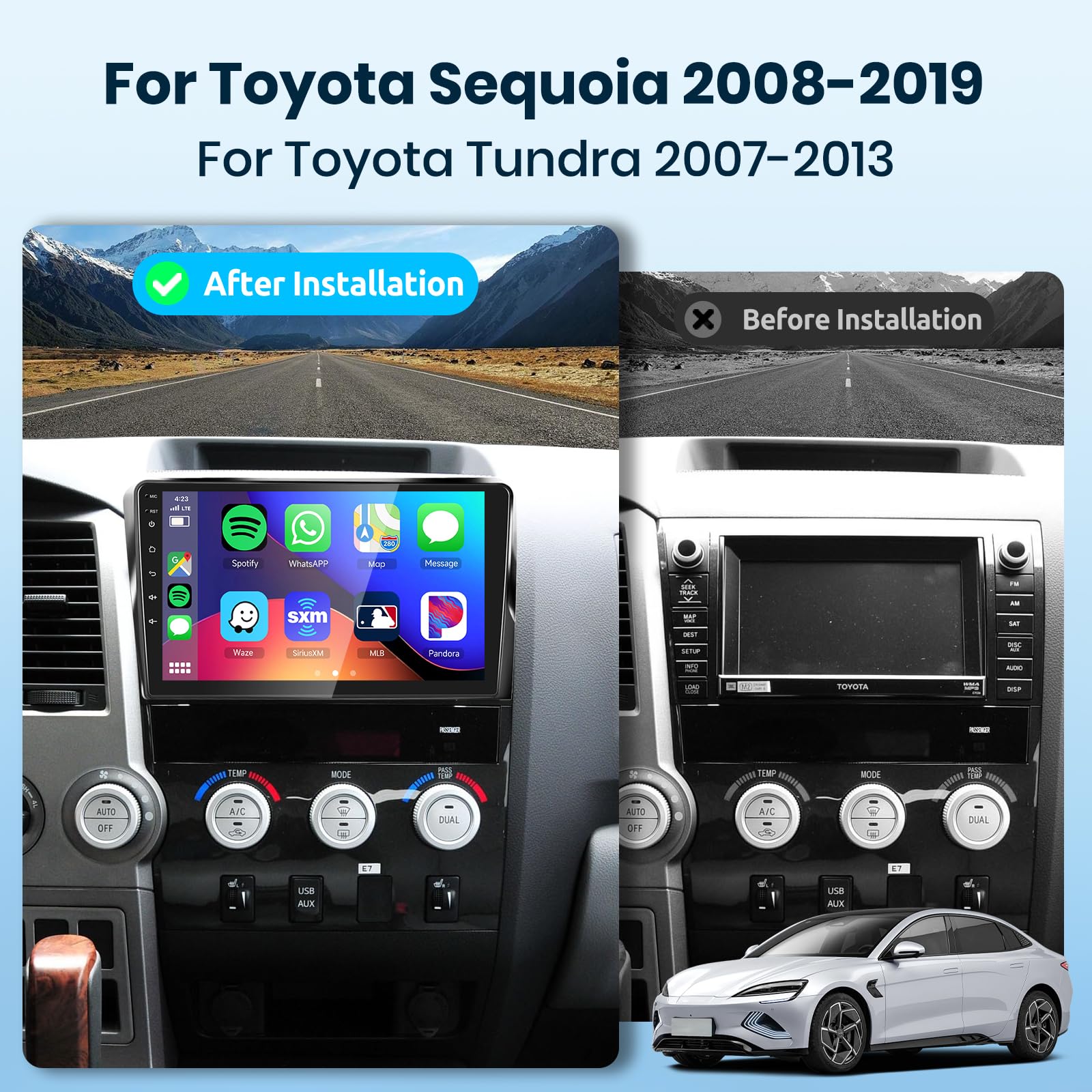 2G+64G Android Car Stereo for Toyota Sequoia 2008-2019 & Tundra 2007-2013 - 10.1